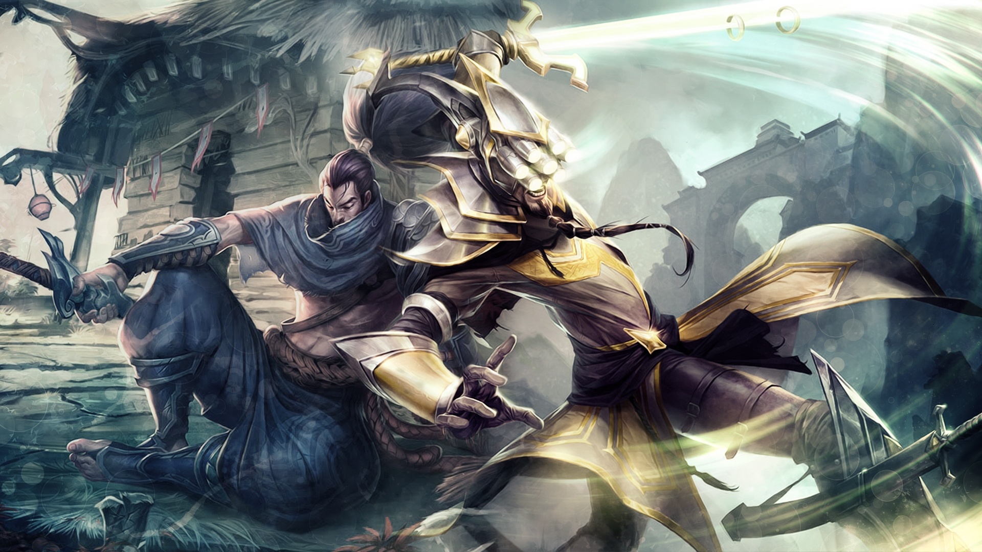 League of Legends, Master Yi splash art, Samantha Simpson, 1920x1080 Full HD Desktop