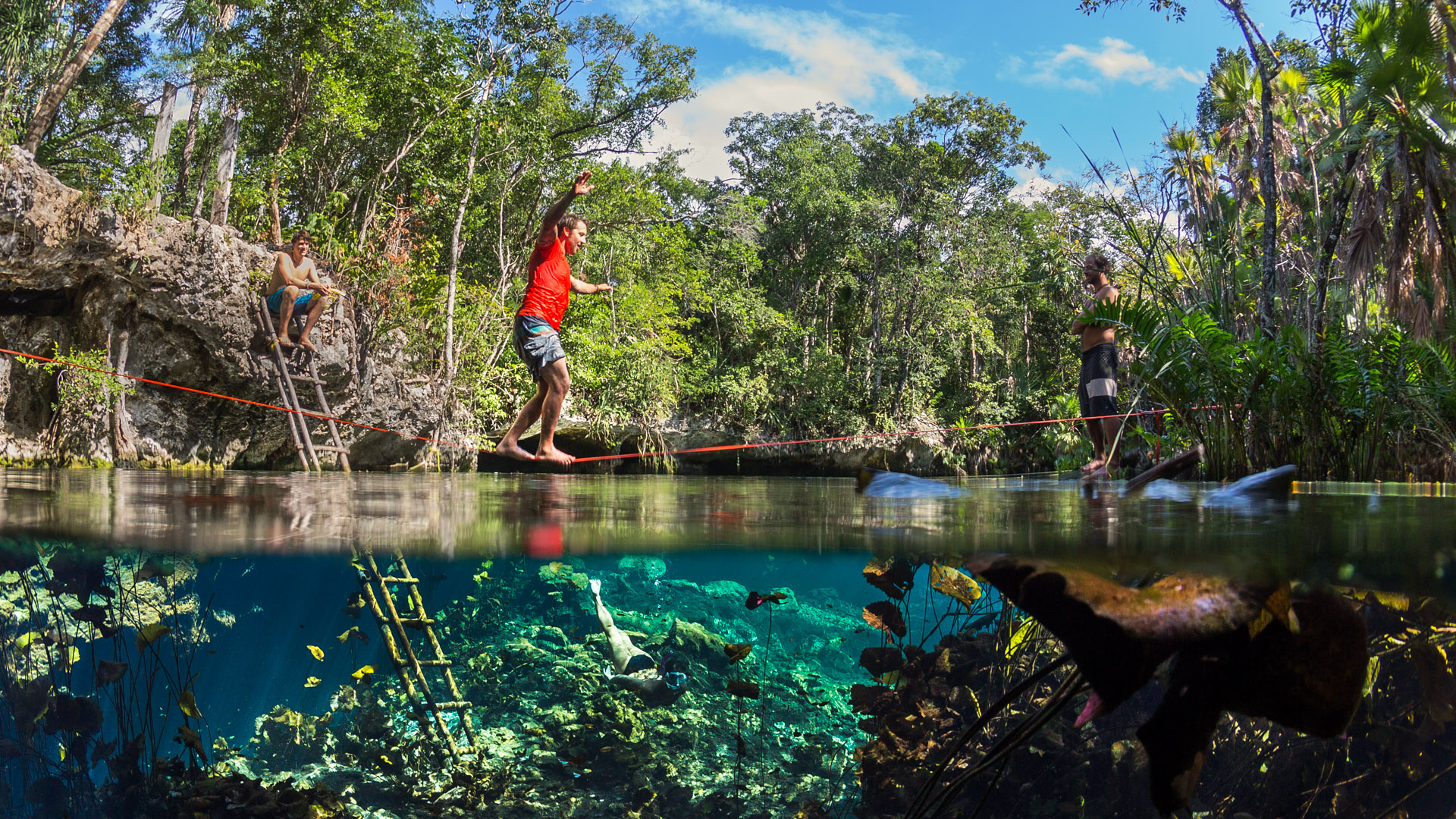 Mexican jungle, Slacklining Wallpaper, 1920x1080 Full HD Desktop