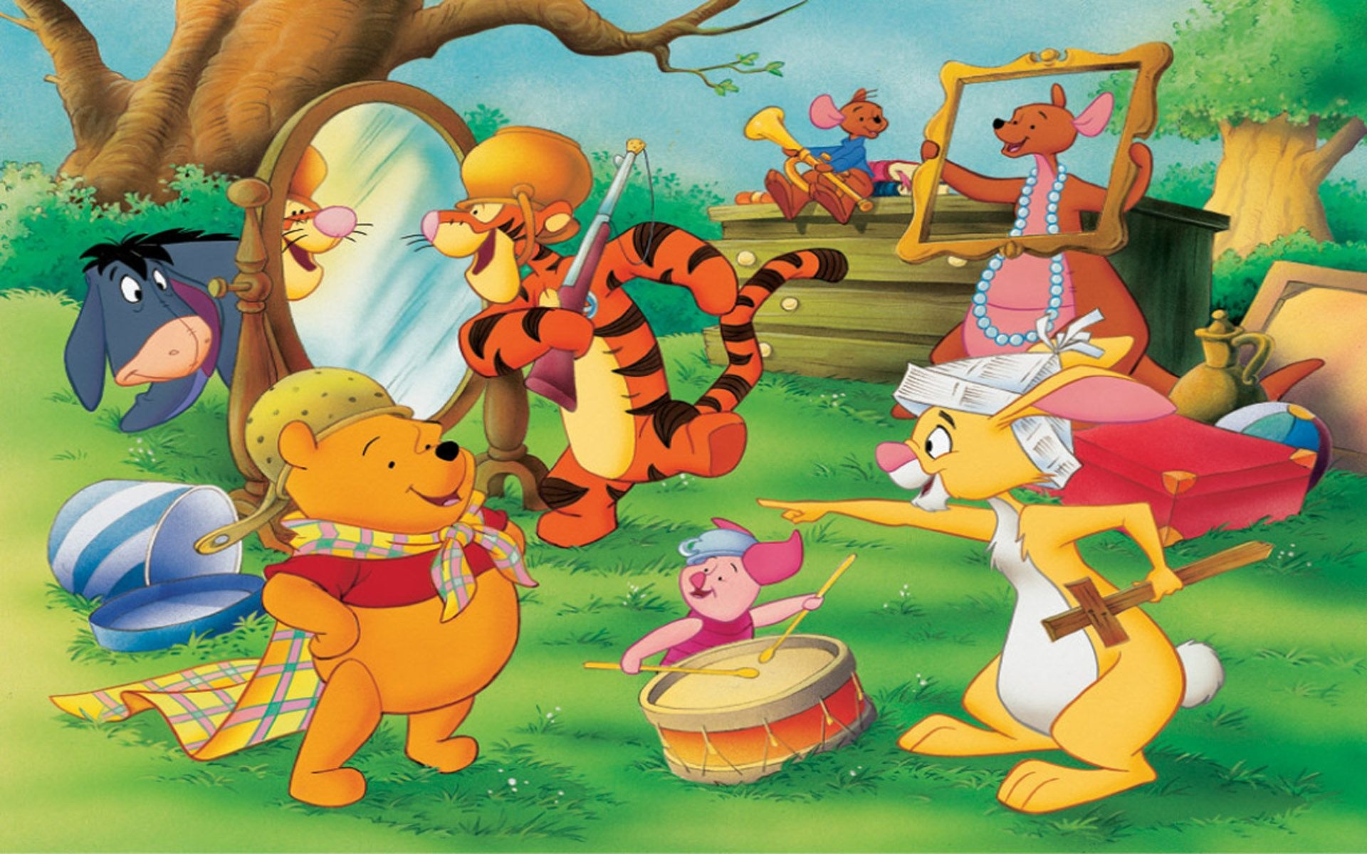 Piglet, Winnie the Pooh characters, Colorful wallpapers, Animated series, 1920x1200 HD Desktop