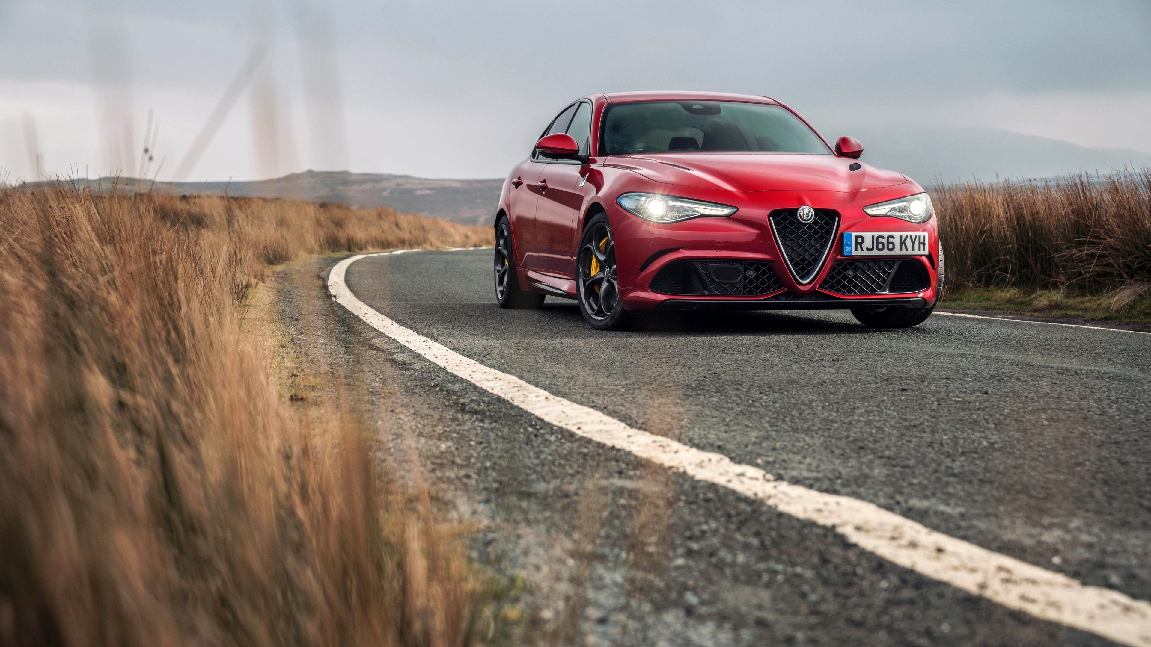 Alfa Romeo Giulia Quadrifoglio, 4K image, High-performance car, Italian luxury, 3840x2160 4K Desktop