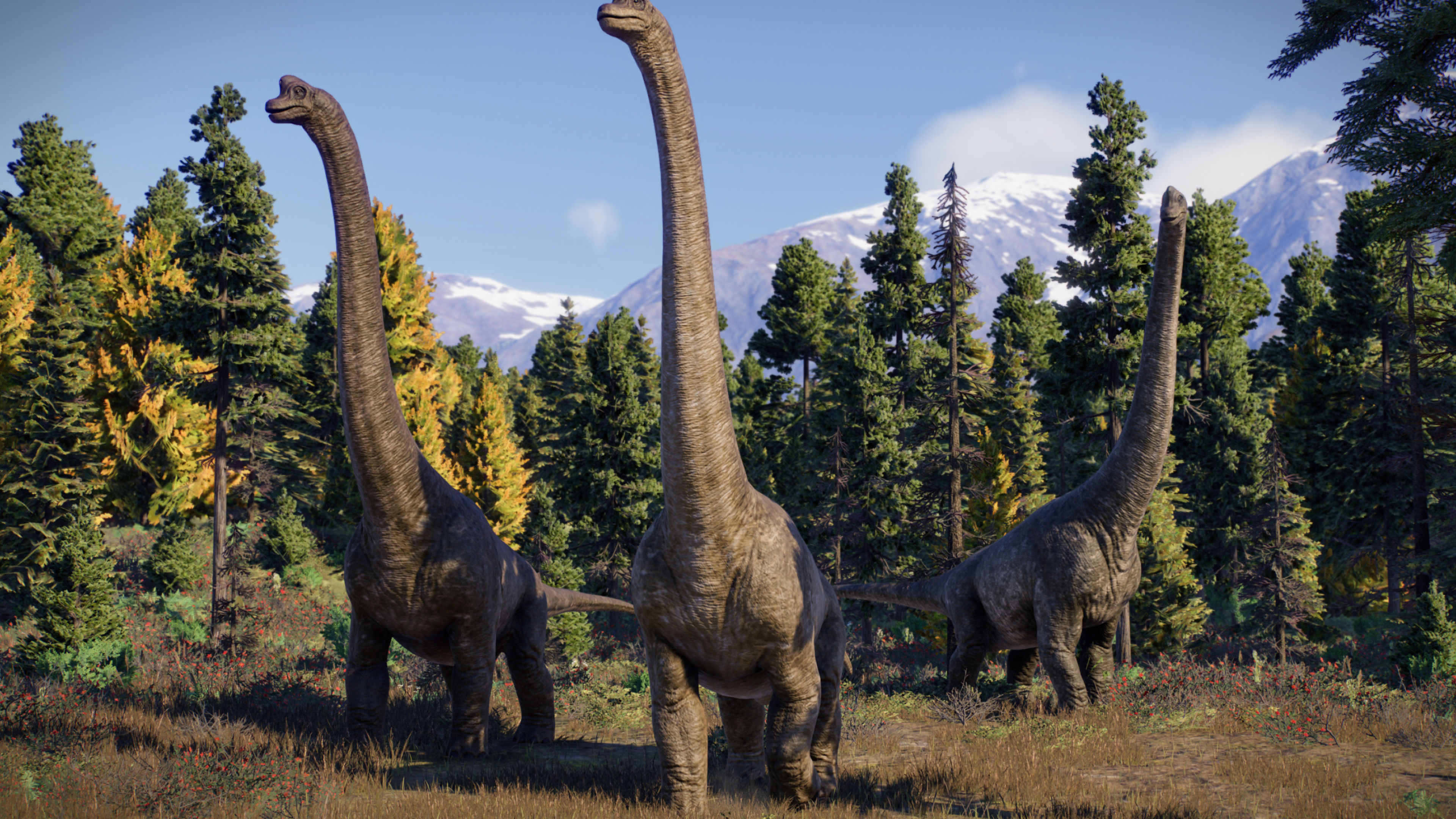 Jurassic World Evolution 2, Brachiosaurus Wallpaper, 3840x2160 4K Desktop