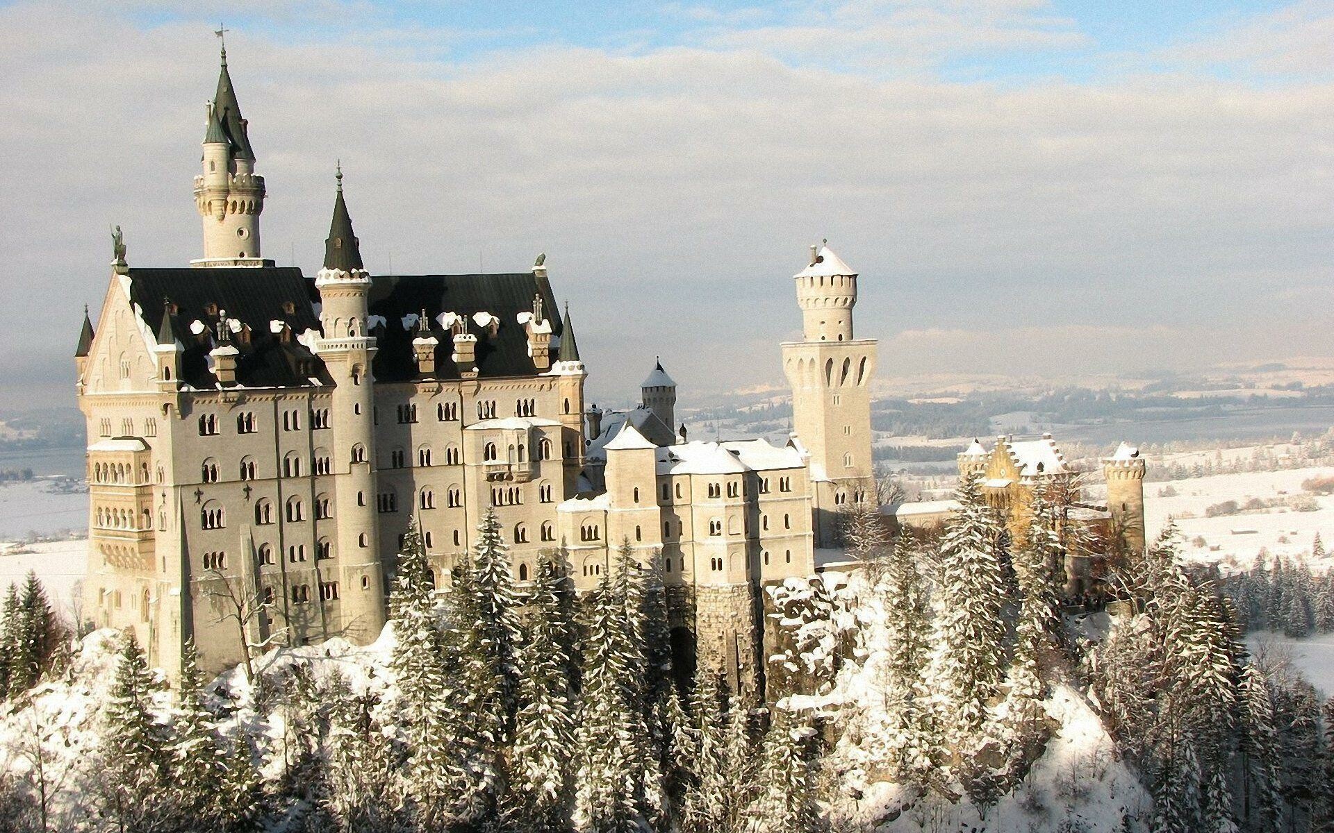 Neuschwanstein Castle wallpapers, Beautiful backgrounds, Fairy tale castle, Famous German landmark, 1920x1200 HD Desktop