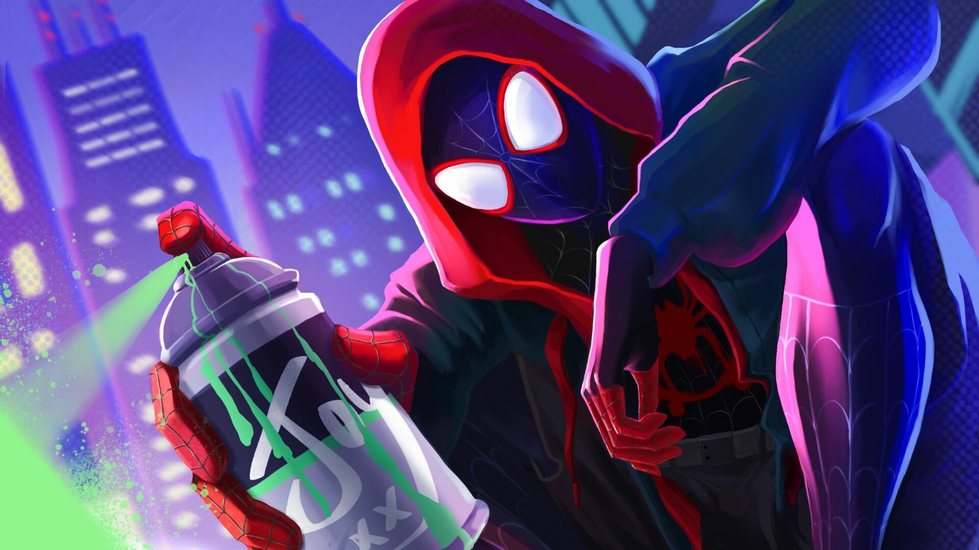 Into the Spider-Verse wallpapers, High quality resolution, Hunter x Hunter crossover, Epic collaboration, 1920x1080 Full HD Desktop