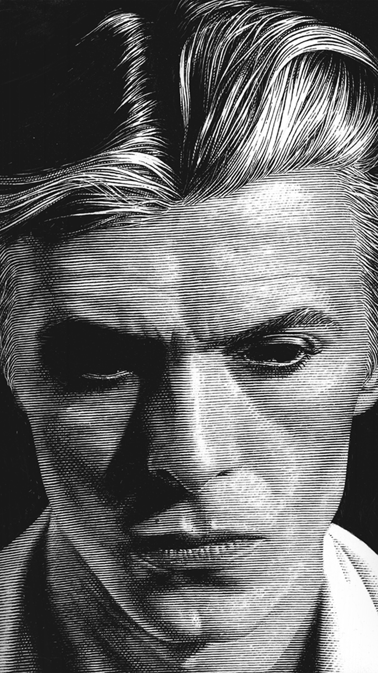 iPhone 6 wallpaper, David Bowie art, Singer artist, Dark and dramatic, 1250x2210 HD Phone