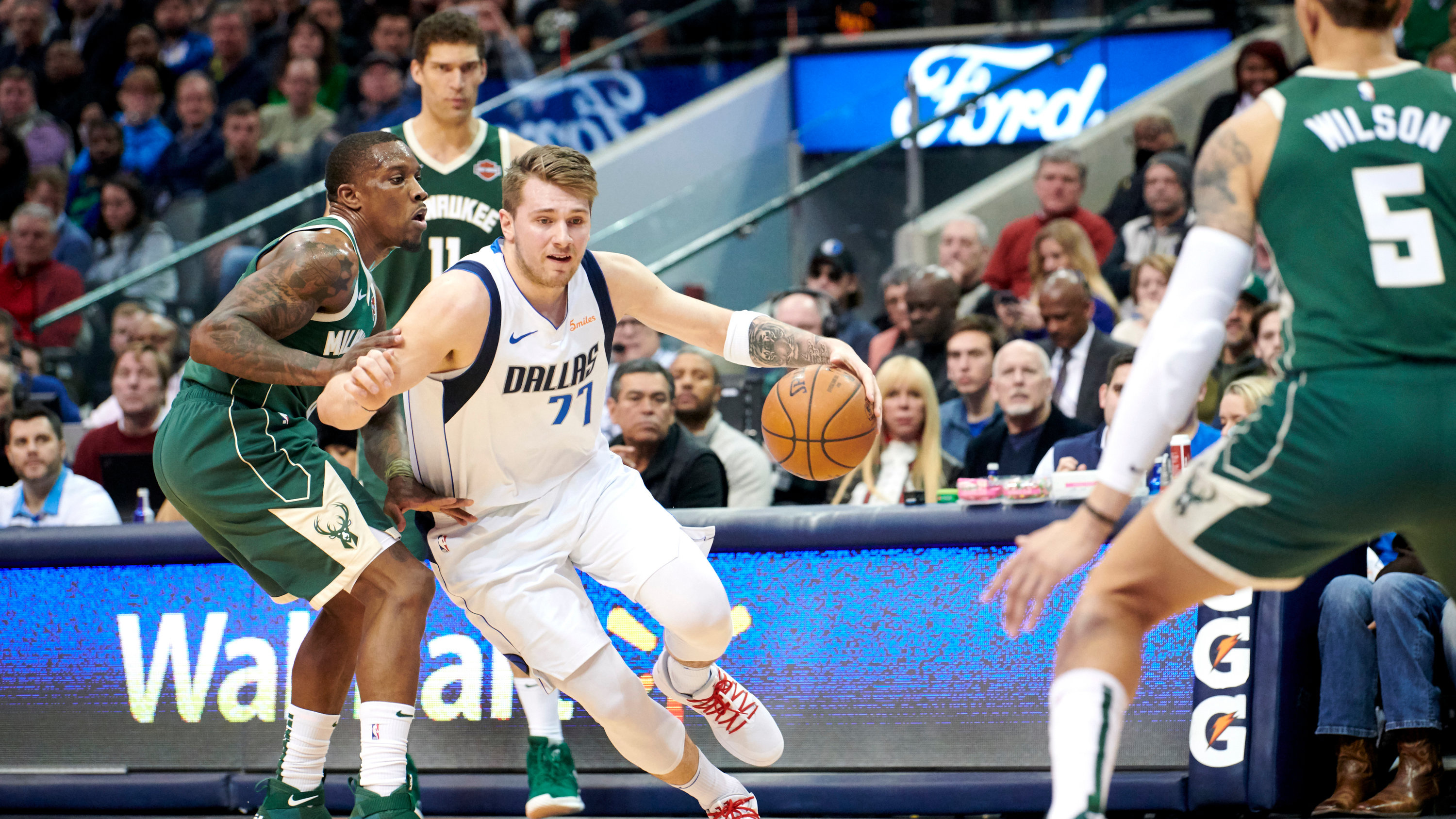 Bucks vs Mavericks, Luka Doncic Wallpaper, 3000x1690 HD Desktop