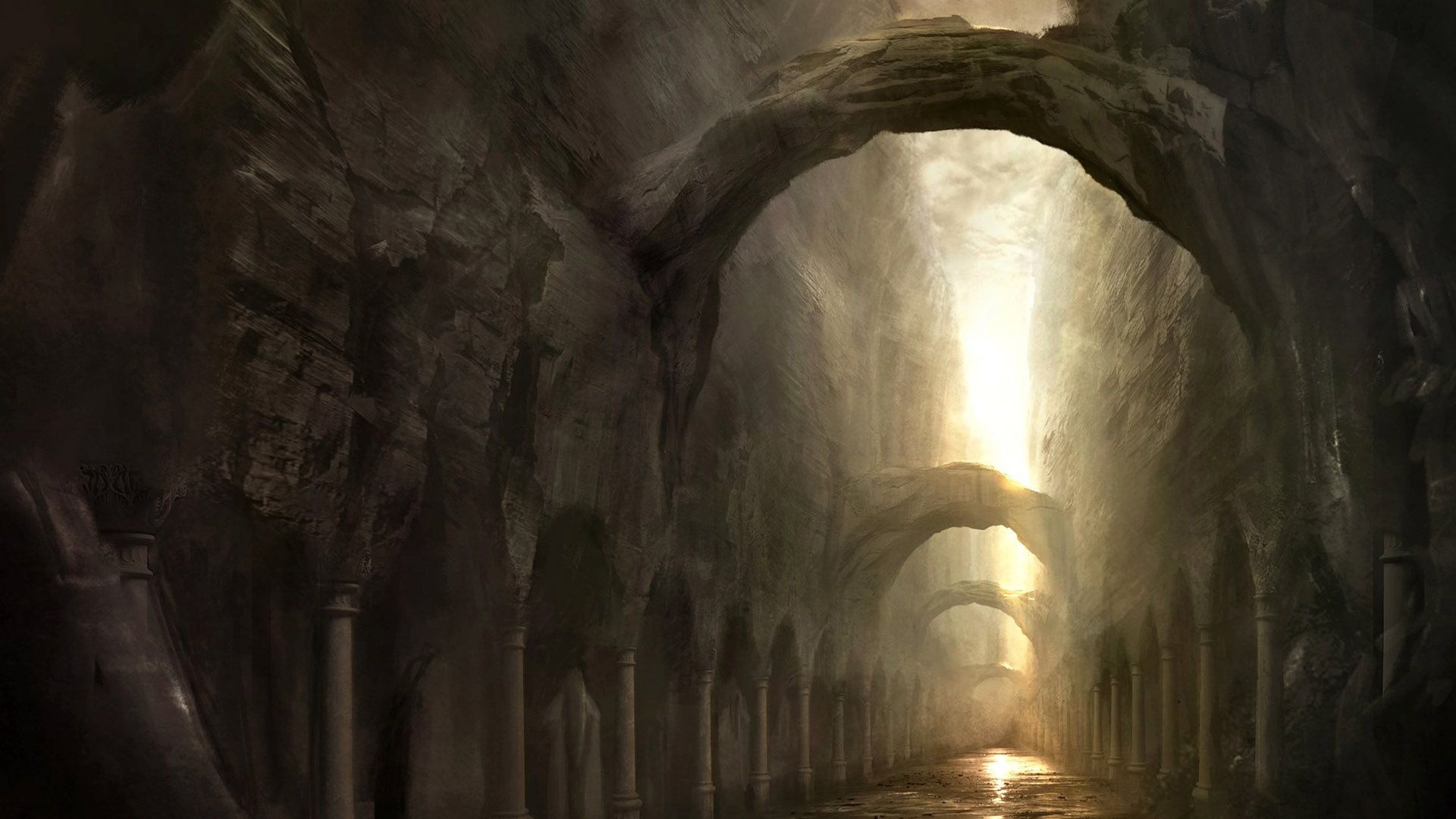 Catacombs, Gothic Art Wallpaper, 1920x1080 Full HD Desktop