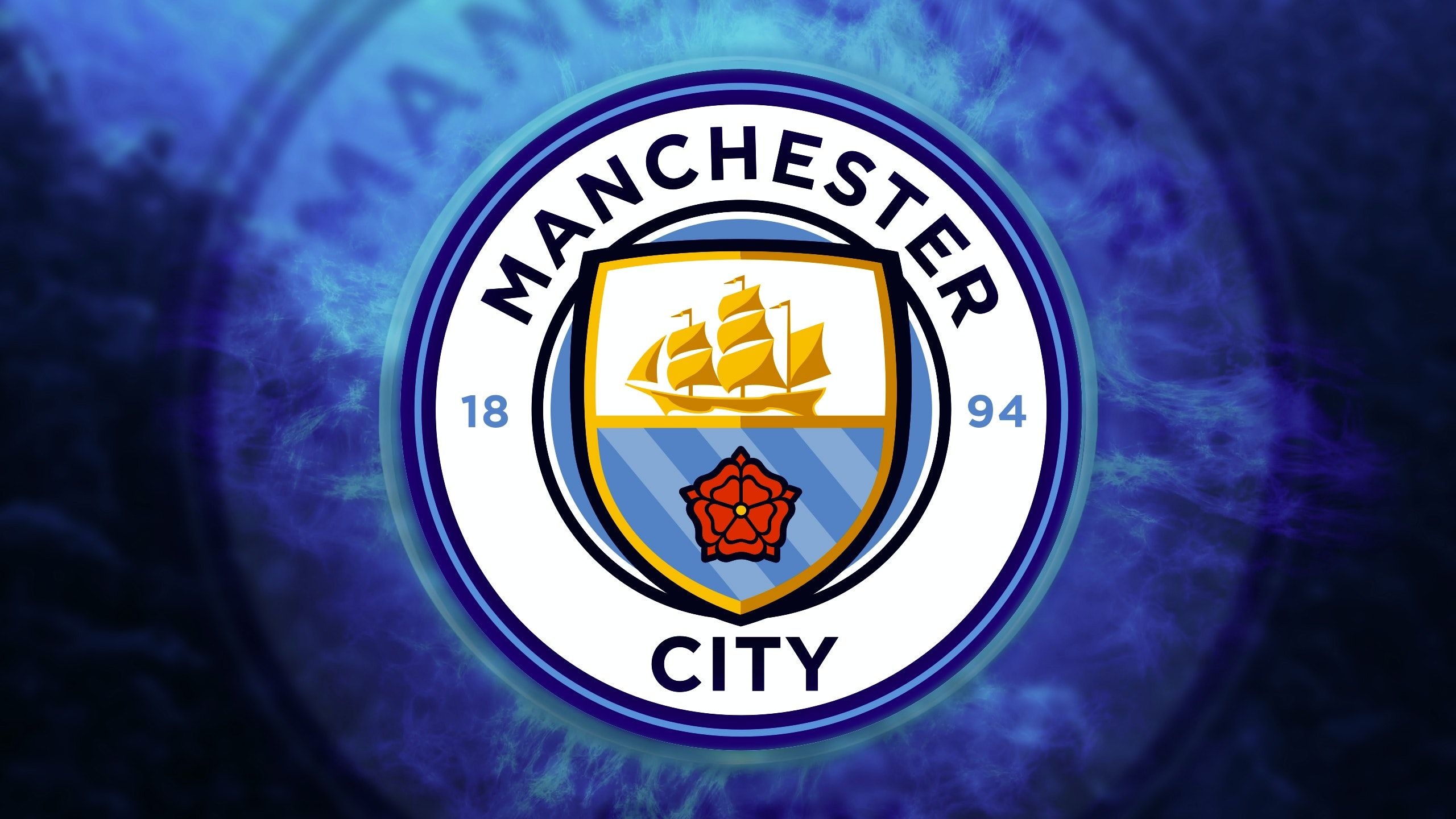 Logo, Manchester City FC Wallpaper, 2560x1440 HD Desktop