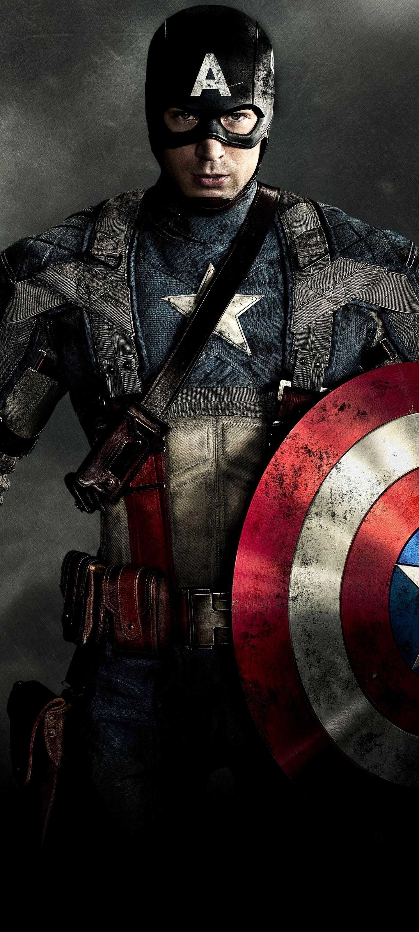 The First Avenger, Captain America Wallpaper, 1440x3200 HD Phone