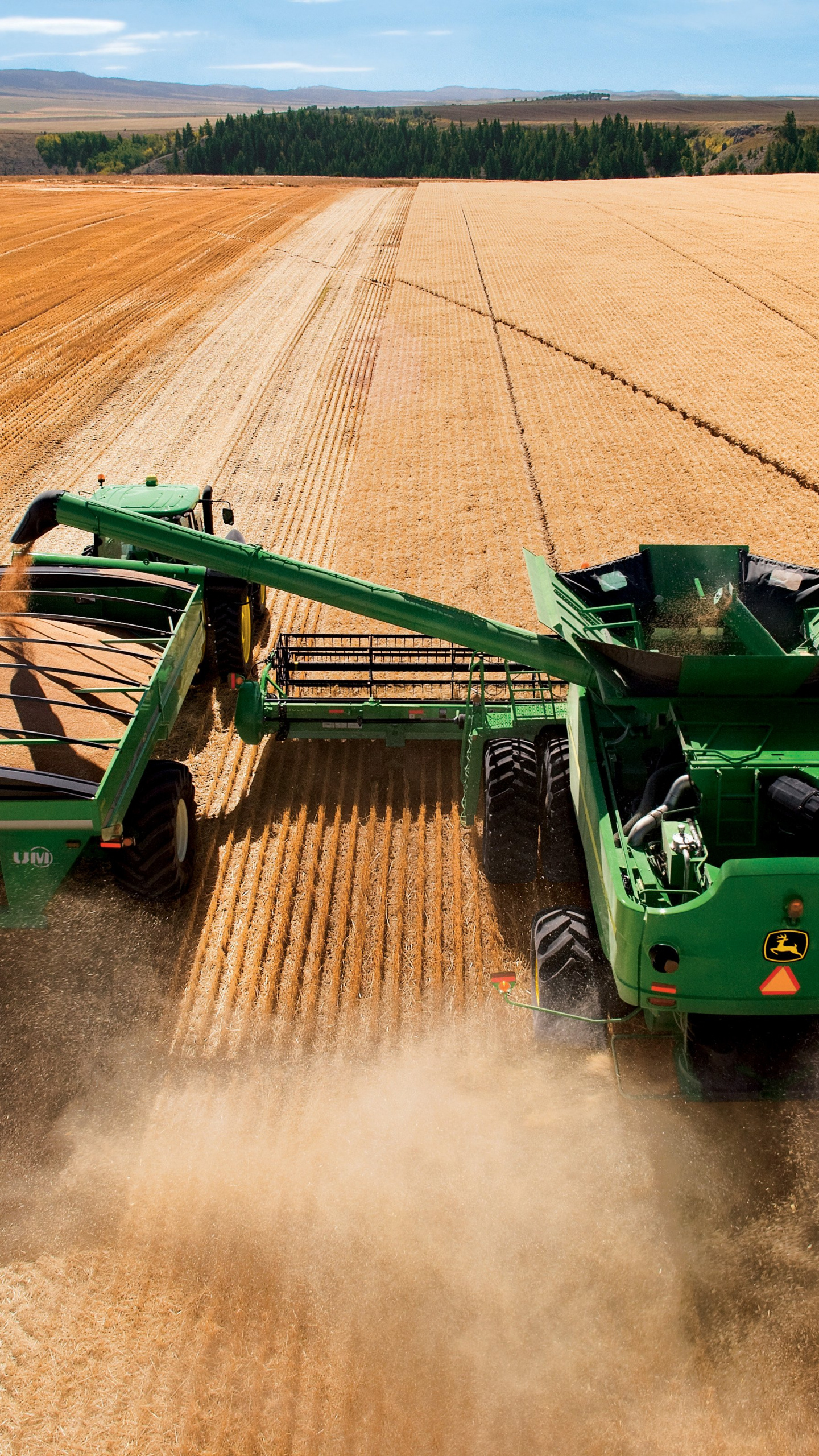 John Deere tractor, Industrial farming, Construction machinery, Farm equipment, 1440x2560 HD Phone