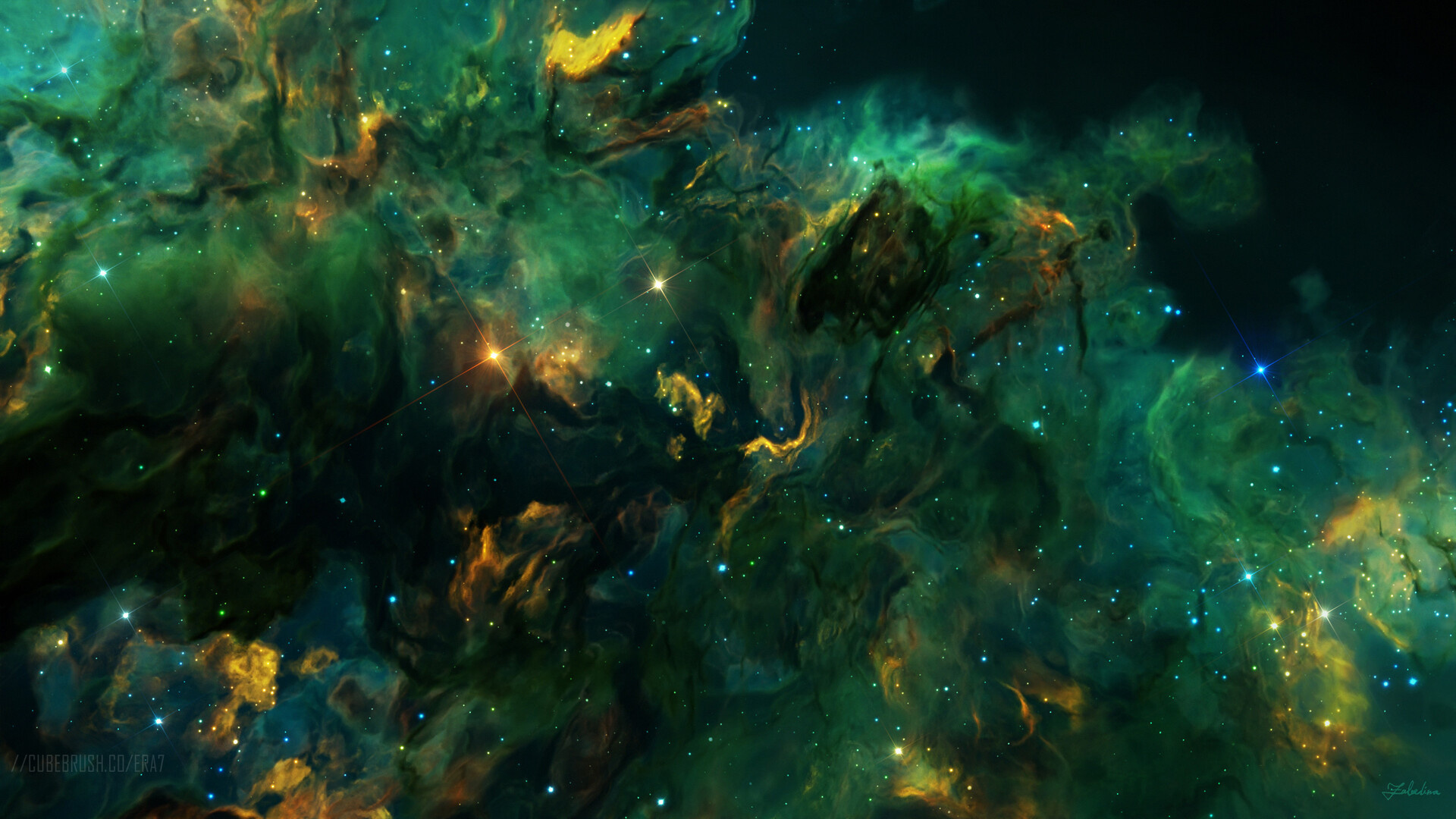 Eta Carinae Nebula, Green Nebula Wallpaper, 1920x1080 Full HD Desktop