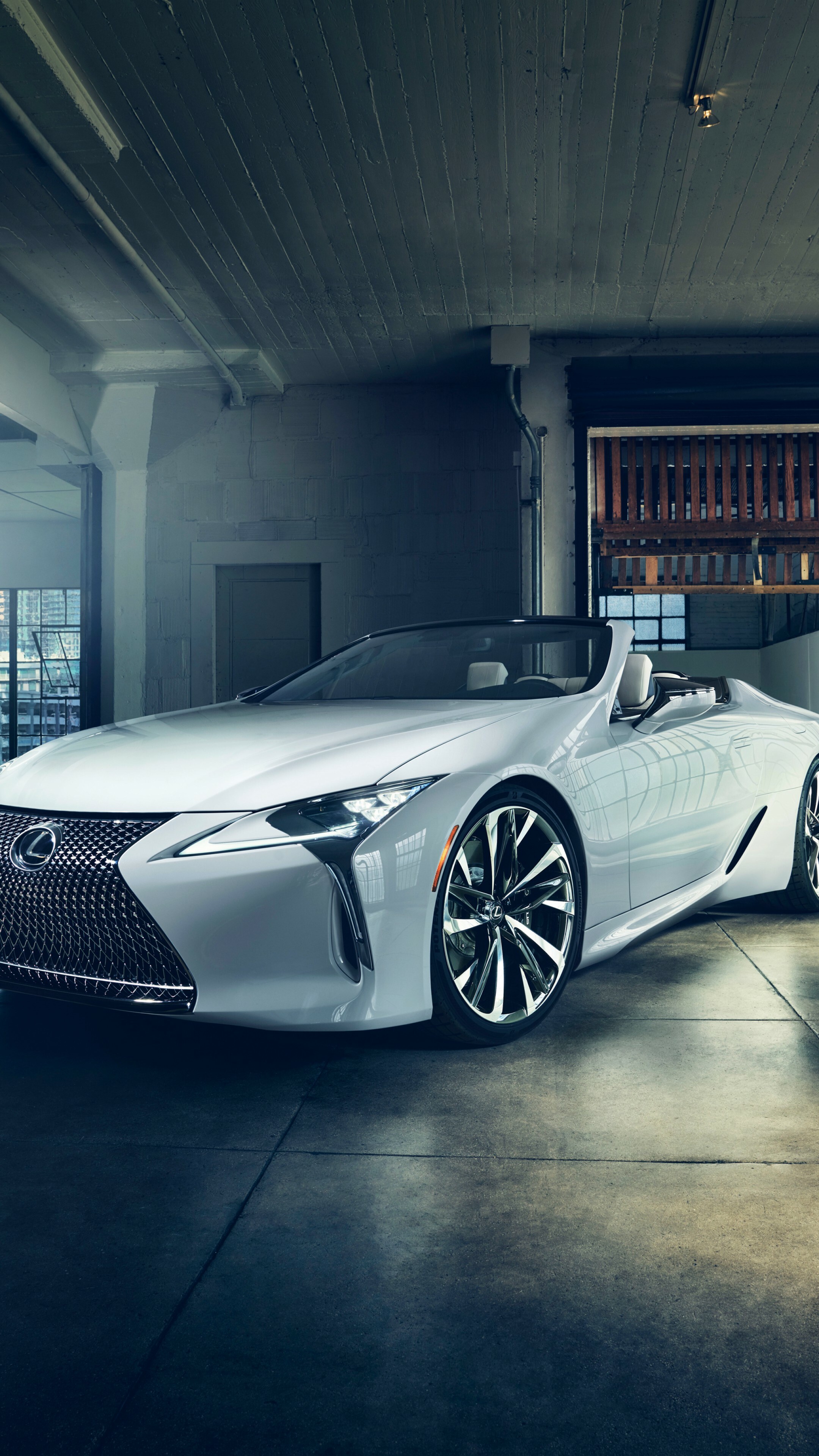 Wallpaper, Lexus LC Convertible, Detroit Auto Show, 2160x3840 4K Phone