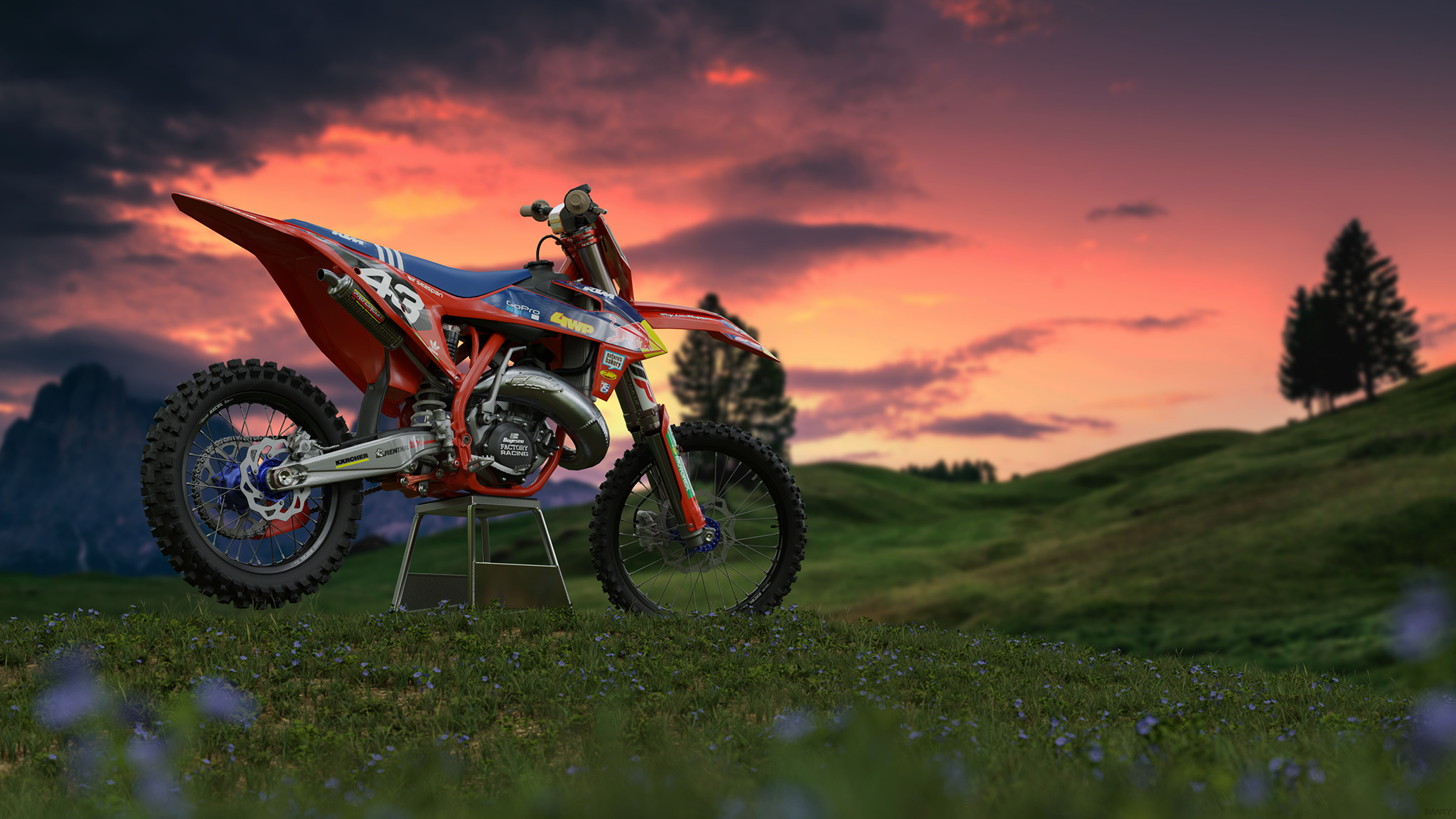 2019 Midel, KTM 125 SX Wallpaper, 2050x1160 HD Desktop