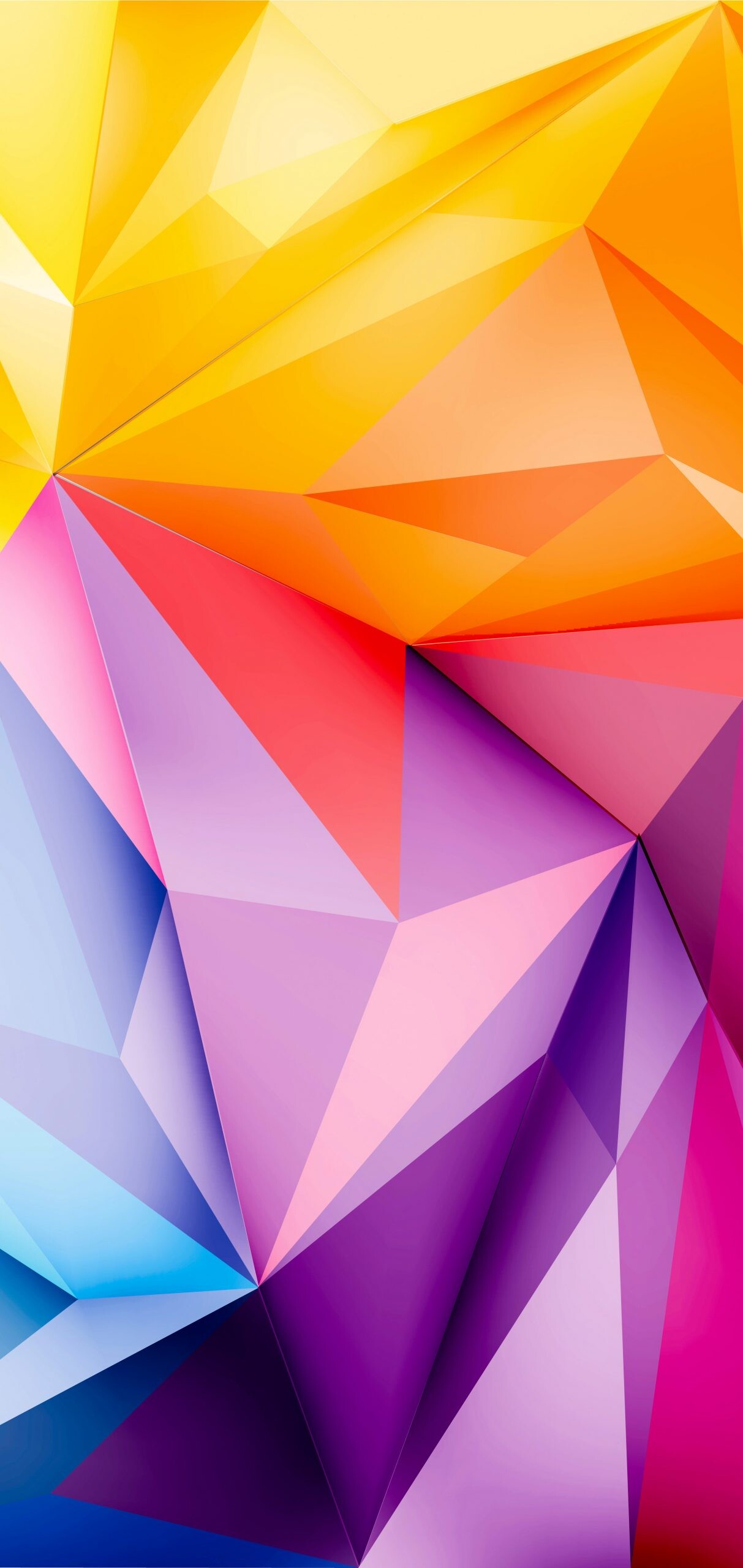 Abstract geometry wallpapers, Colorful gradients, Modern art, Vibrant designs, 1220x2560 HD Phone