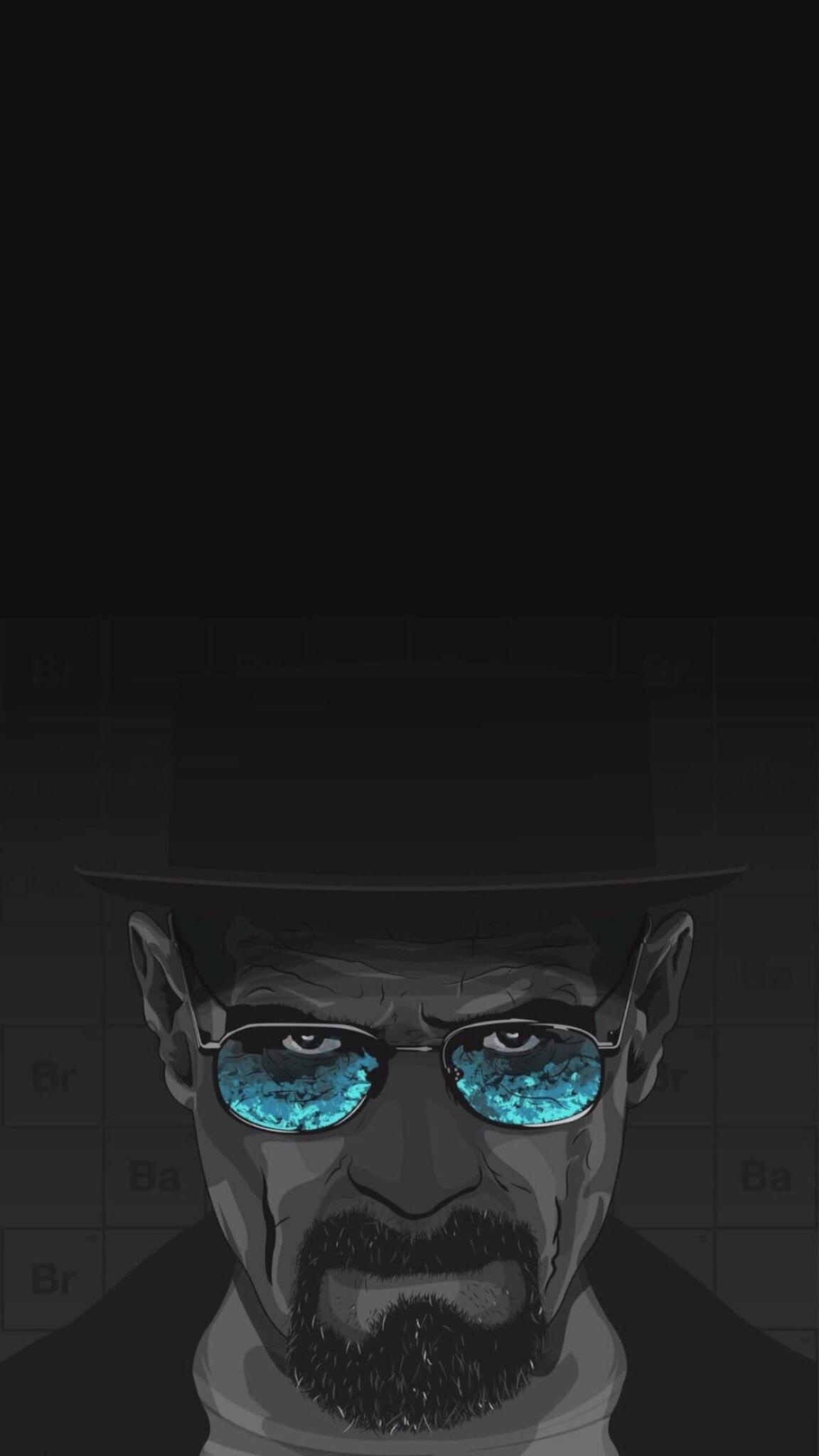 Walter White, Heisenberg persona, Intense phone wallpapers, Breaking Bad tribute, 1160x2050 HD Phone