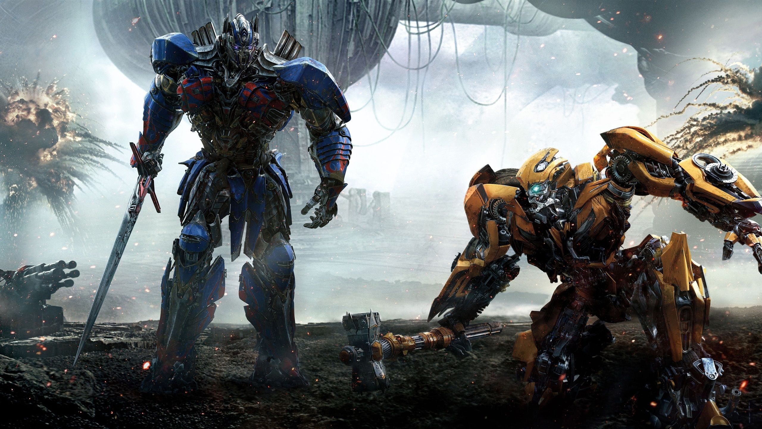 Optimus Prime and Bumblebee, Transformers Wallpaper, 2560x1440 HD Desktop