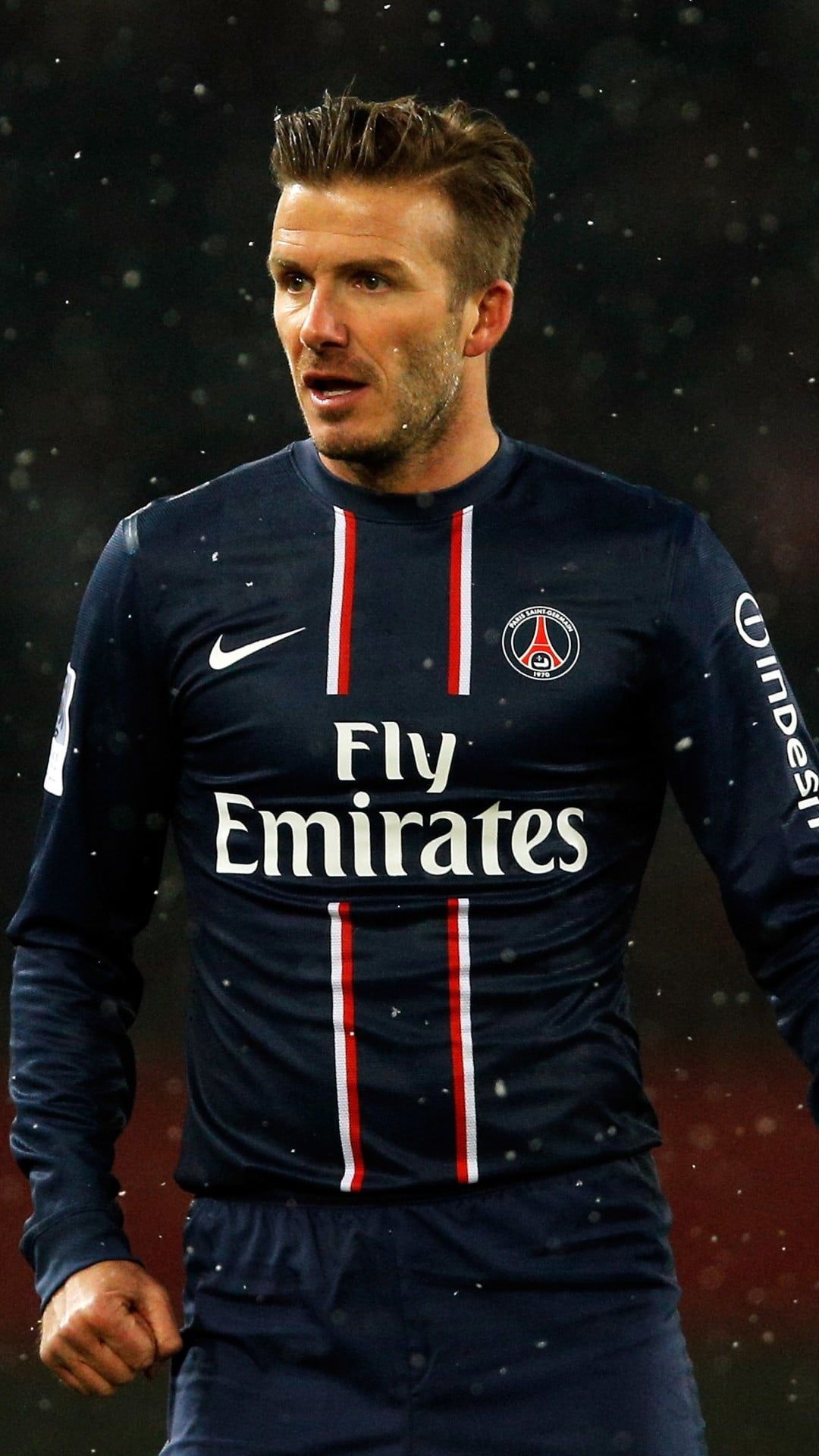 David Beckham, Footballer, Blue Fly Emirates jersey, 1080x1920 Full HD Phone