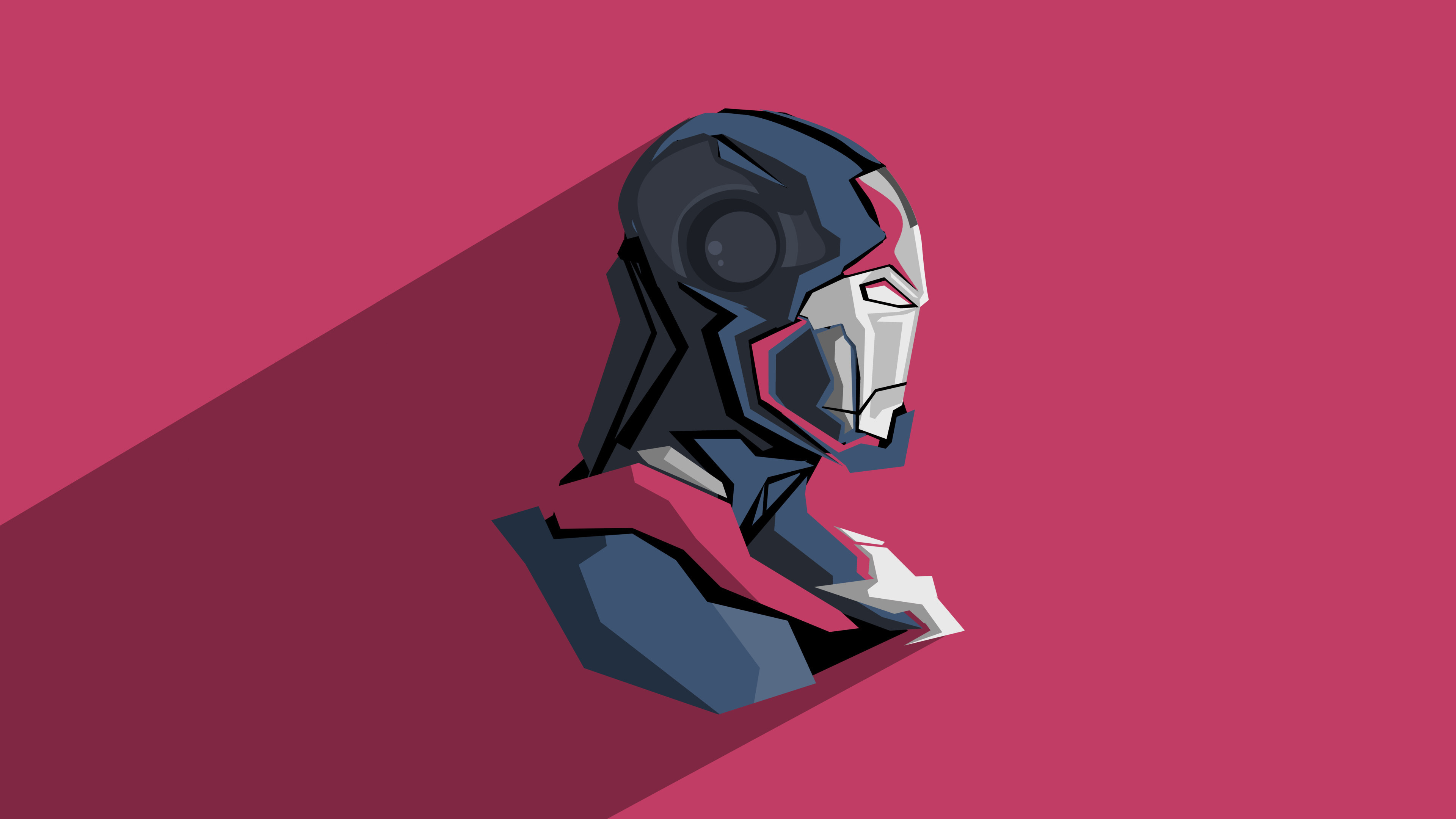 War Machine, Marvel Minimalist Wallpaper, 3840x2160 4K Desktop