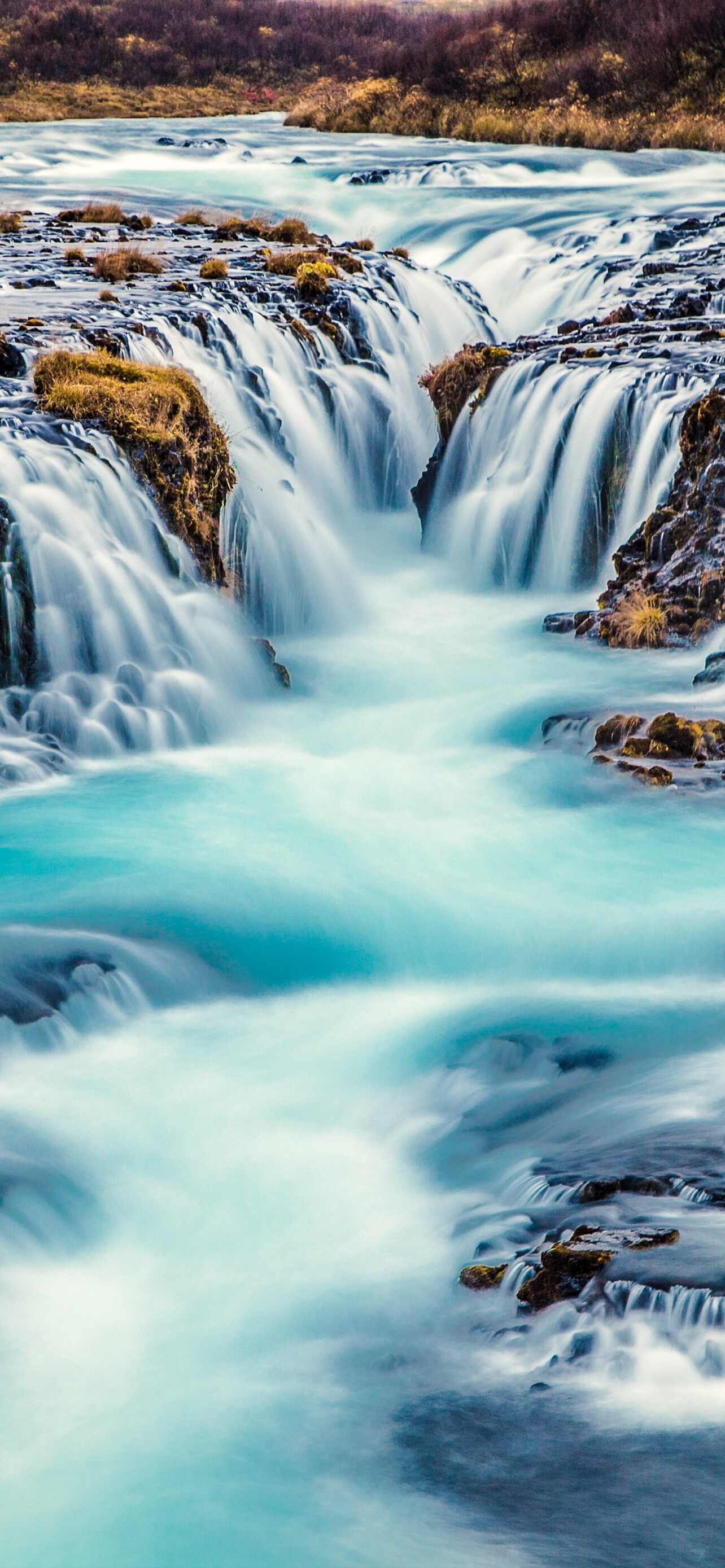 Bruarfoss, Waterfalls Wallpaper, 1290x2780 HD Phone