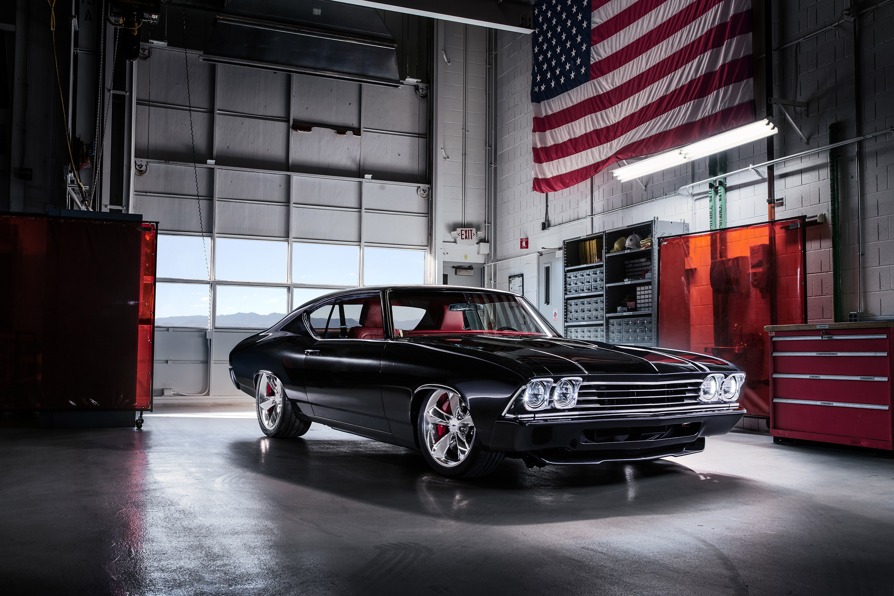 Garage, Chevrolet Chevelle Wallpaper, 3000x2000 HD Desktop