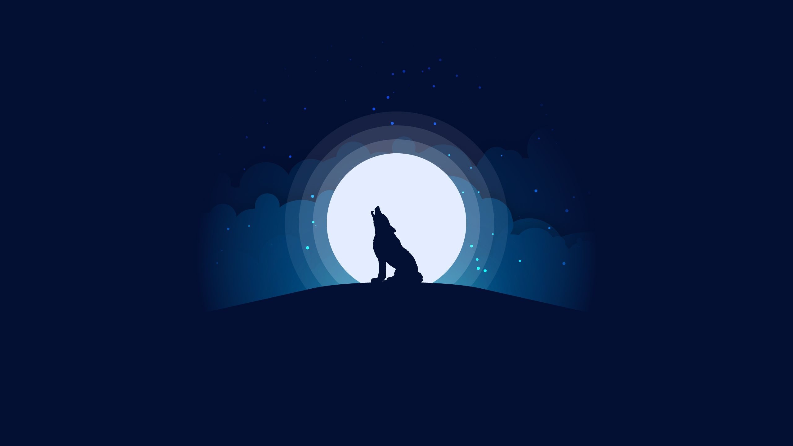 Wolf howling minimalistic art, Simplicity and elegance, Subtle beauty, Inspiring design, 2560x1440 HD Desktop