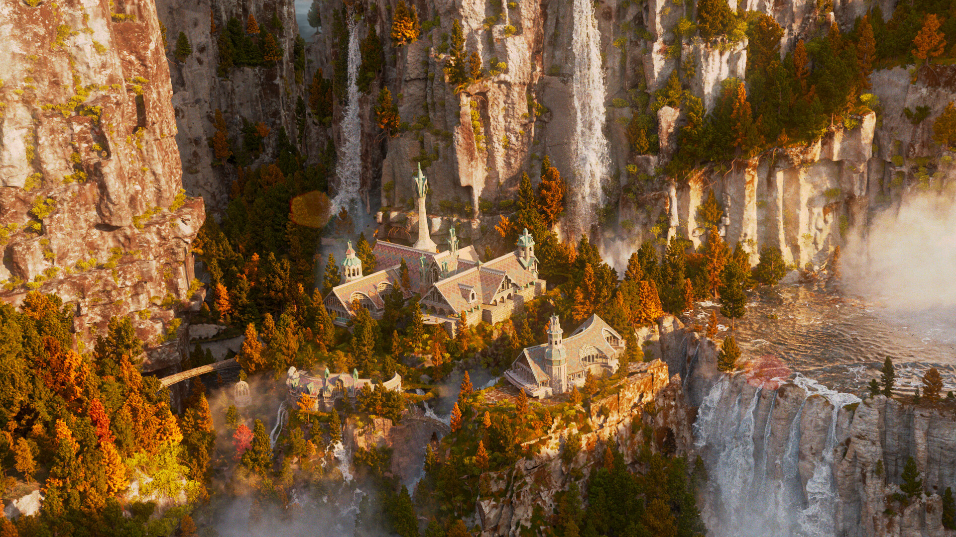 Rivendell, Fan art, Elven masterpiece, ArtStation, 1920x1080 Full HD Desktop