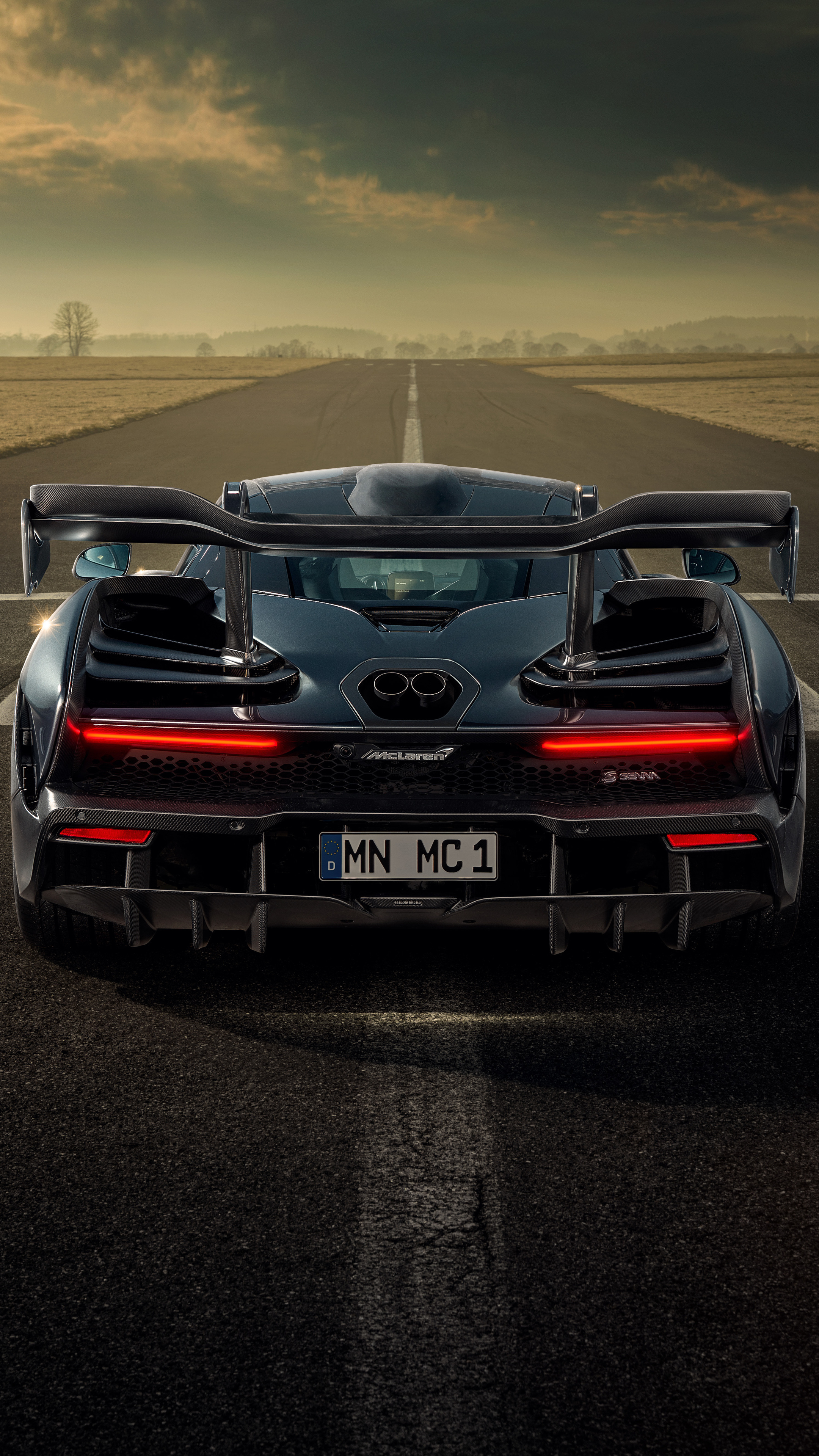 McLaren Senna, Novitec tuning, Rear view beauty, Xperia wallpapers, 2160x3840 4K Phone