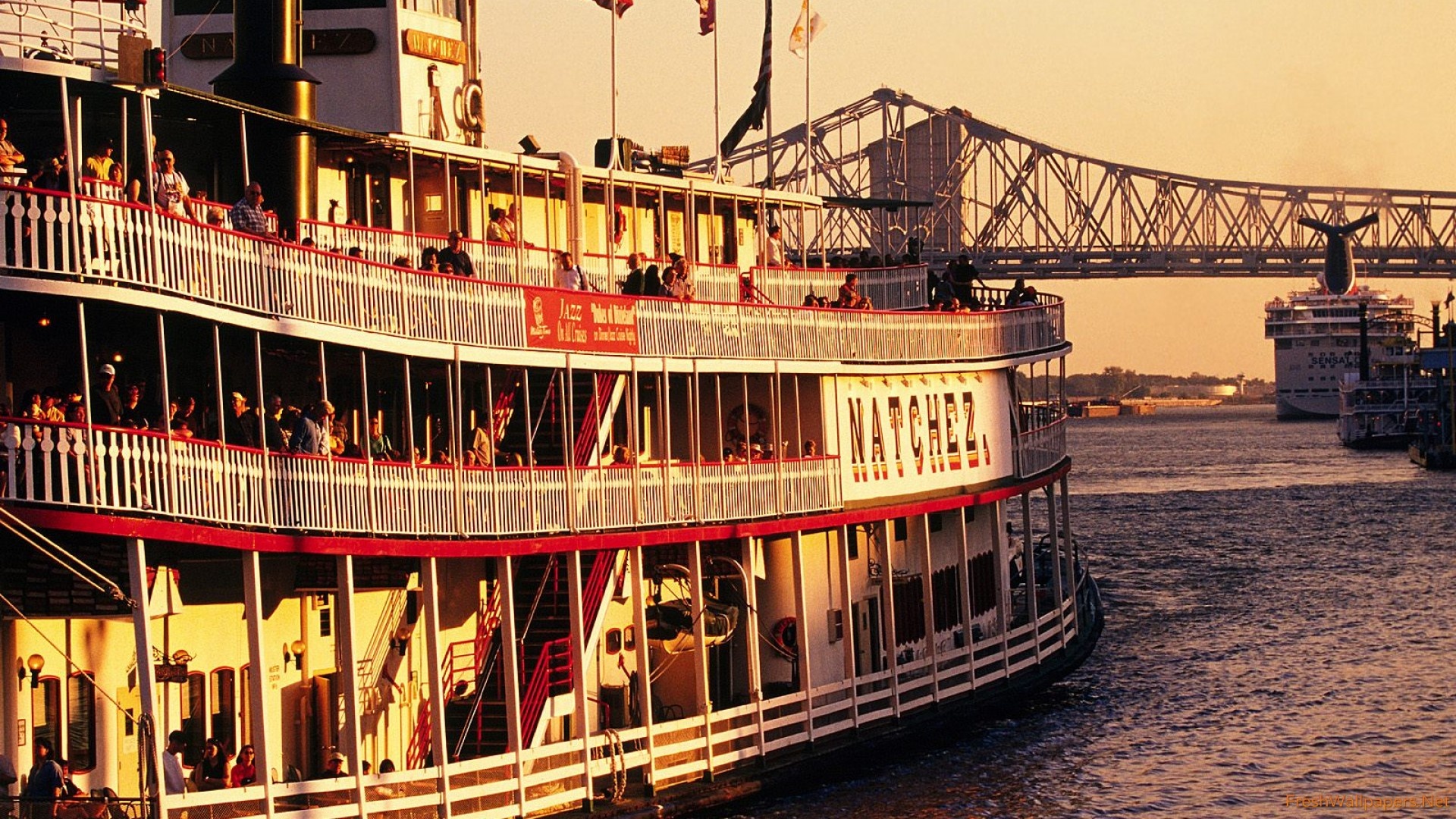 Steamboat Natchez, New Orleans Wallpaper, 1920x1080 Full HD Desktop