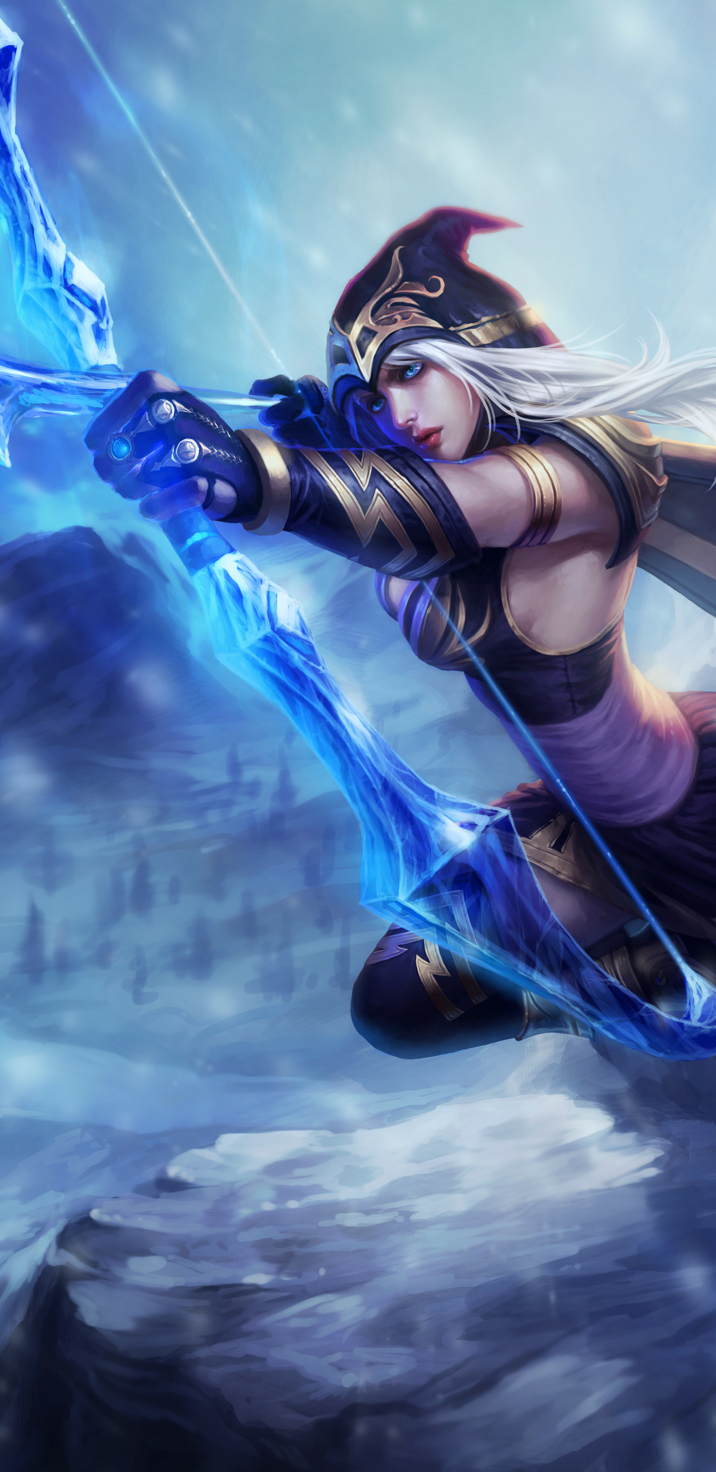 Ashe League of Legends, Samsung Galaxy, HD 4K wallpaper, Backgrounds, 1440x2960 HD Phone