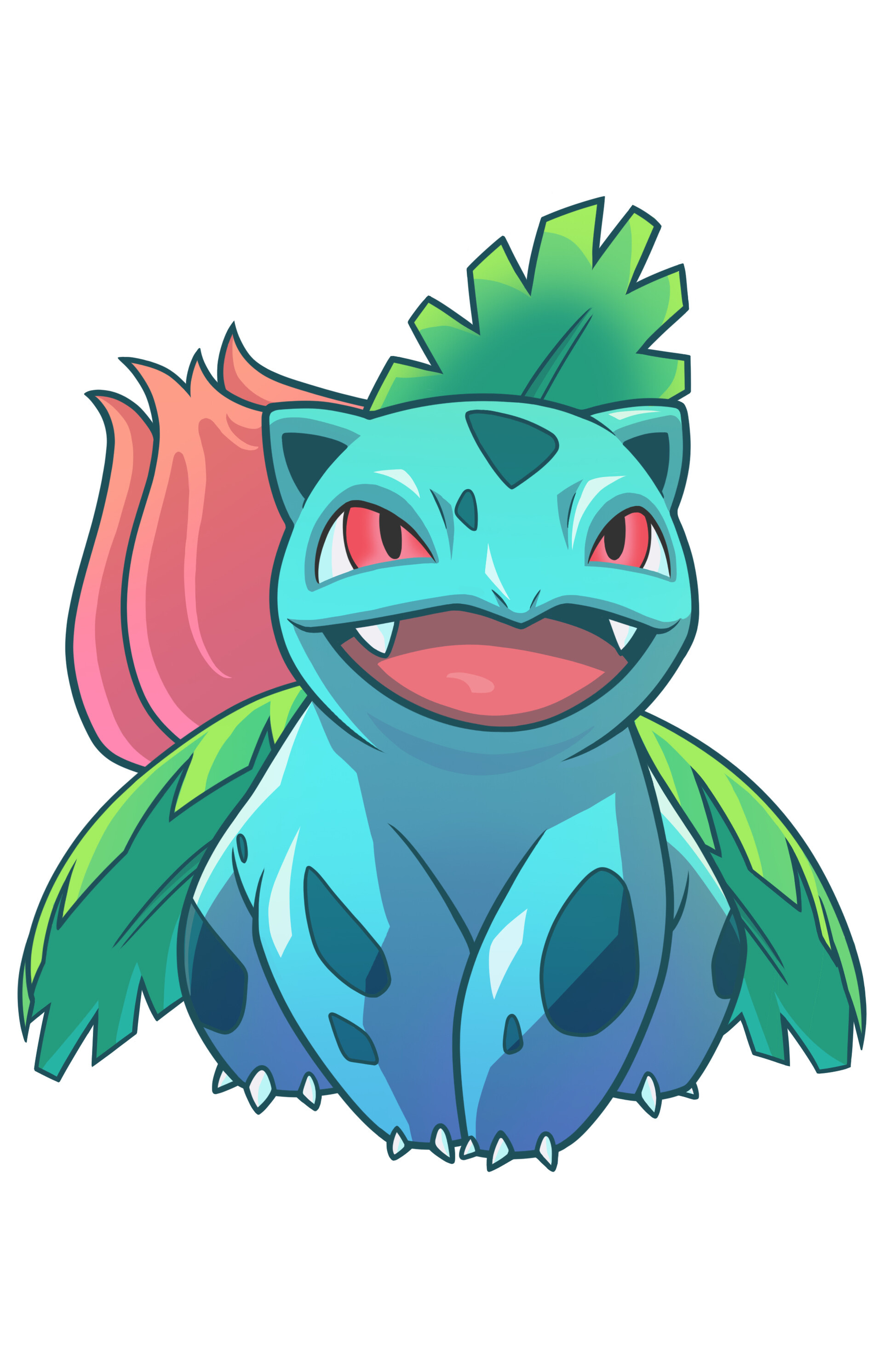 Ivysaur artstation, Gaming, Digital artwork, Pokmon, 1920x2990 HD Phone