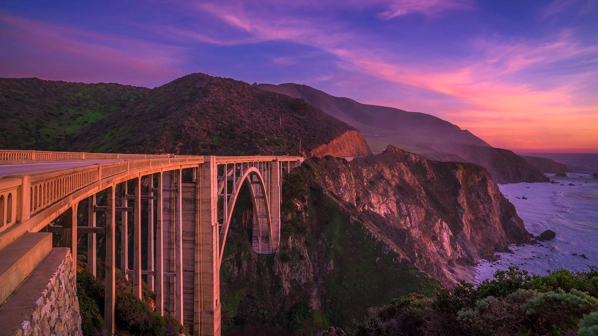 Bixby Creek Bridge, Zoey Walker's artwork, Big Sur marvel, Coastal splendor, 1920x1080 Full HD Desktop