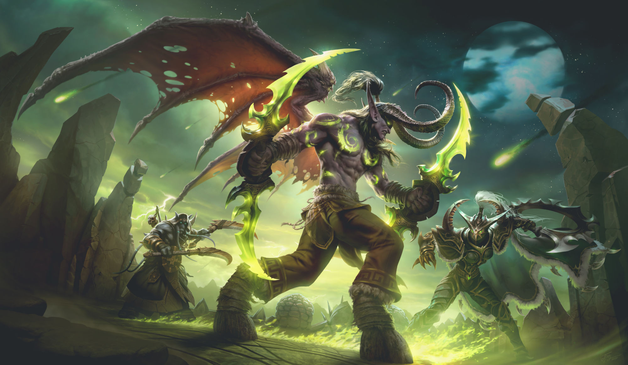 WoW: The Burning Crusade, Illidan Wallpaper, 2000x1170 HD Desktop