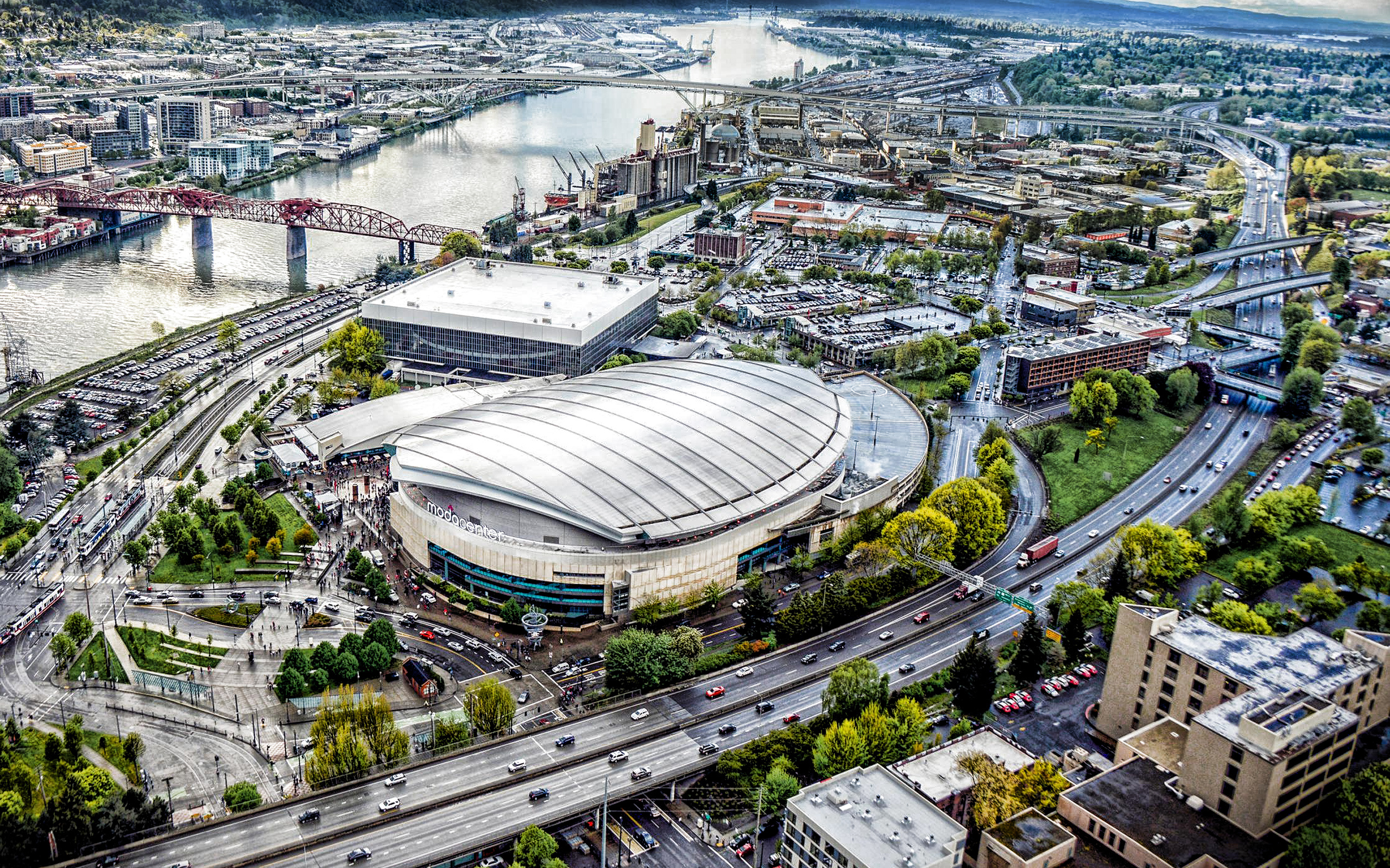 Portland, Moda center, Rose garden, 2560x1600 HD Desktop