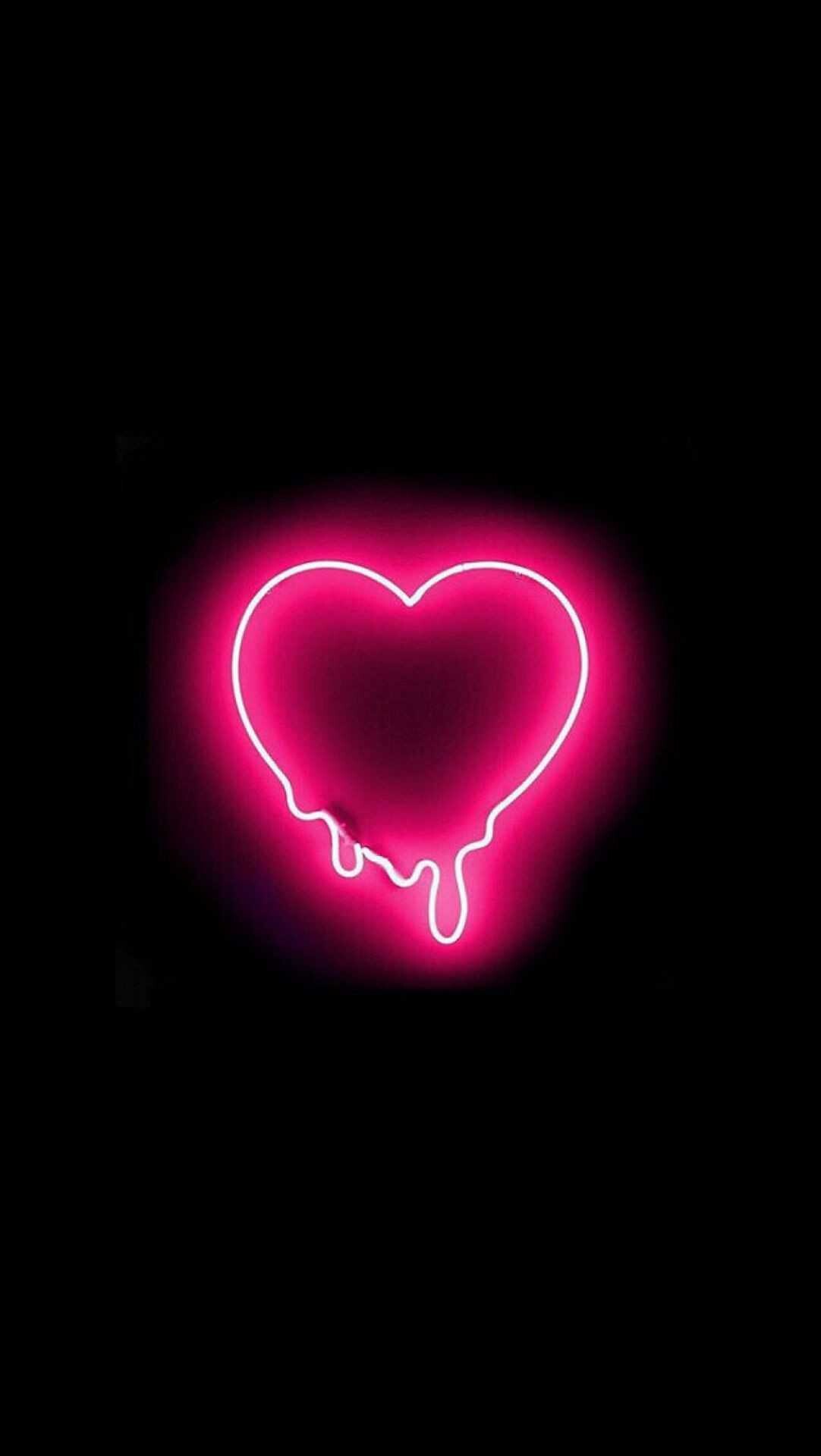 Heart, Glow in the Dark Wallpaper, 1090x1920 HD Phone