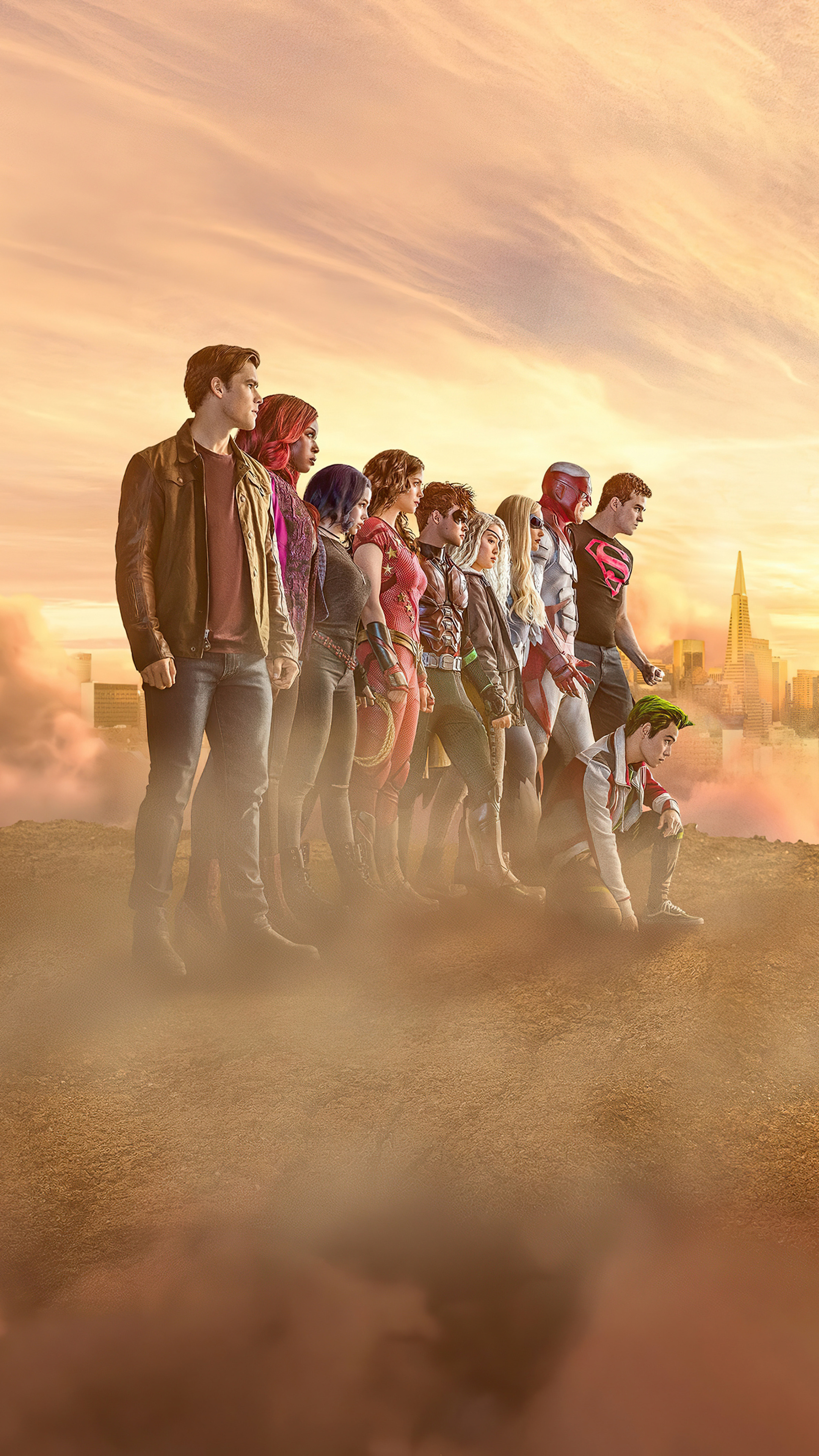 Titans TV Series, Season 3 cast, Sony Xperia X, 2160x3840 4K Phone