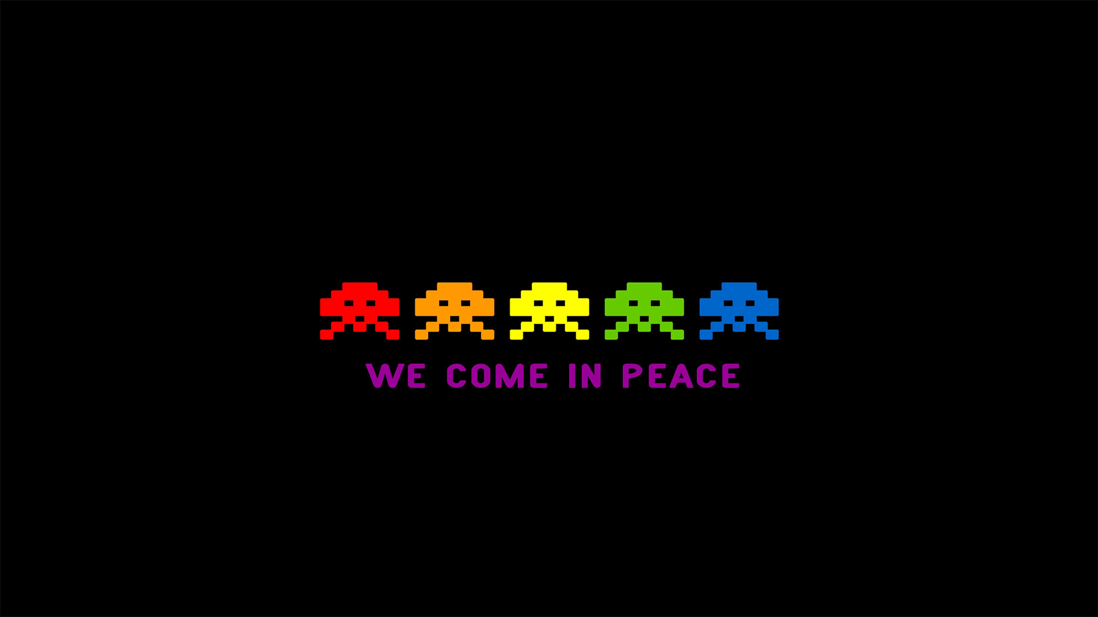 Space Invaders, Geek Wallpaper, 3840x2160 4K Desktop