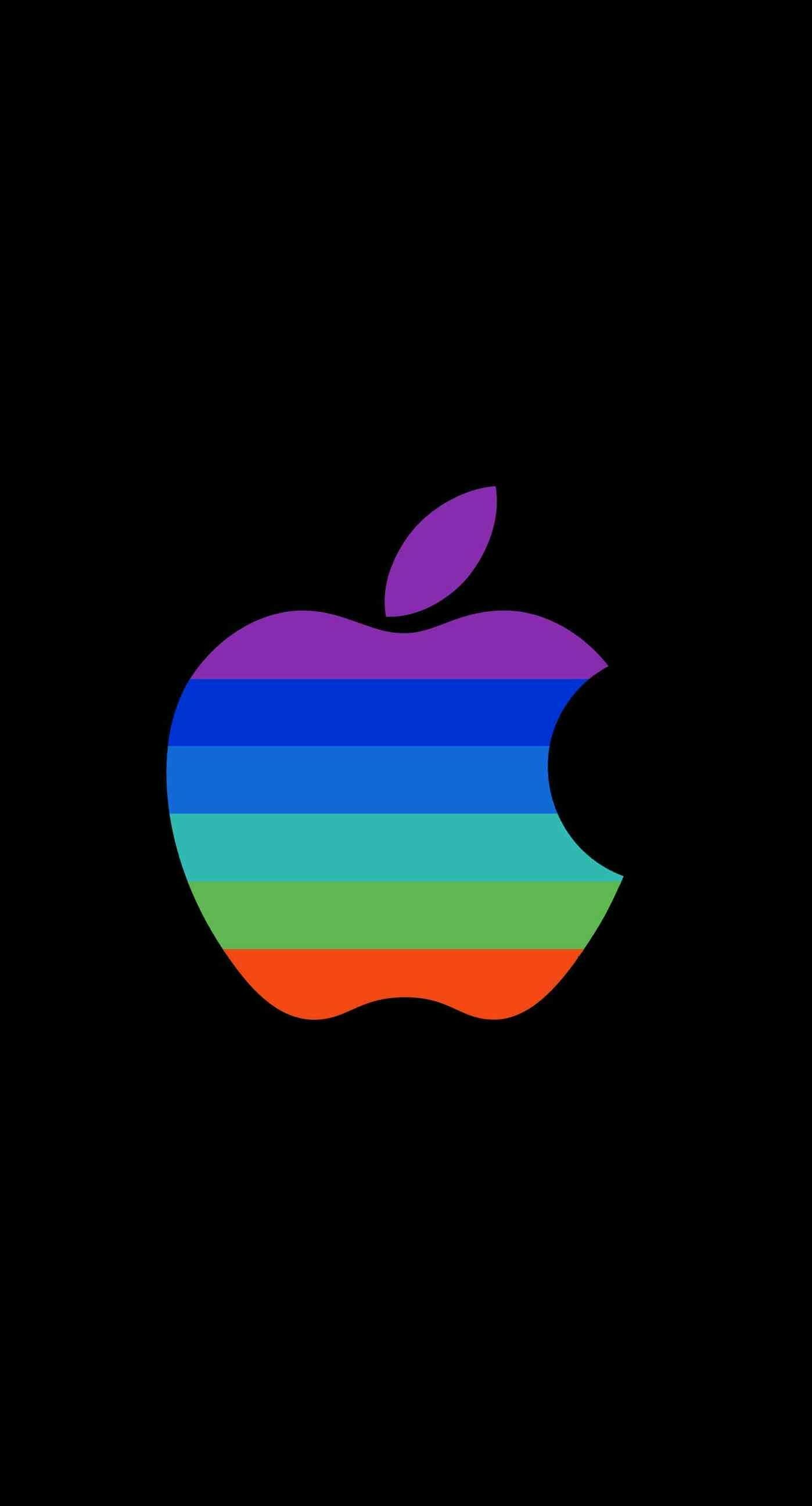 Rainbow Apple Logo, Colorful iPhone wallpapers, Playful aesthetics, 1400x2600 HD Phone