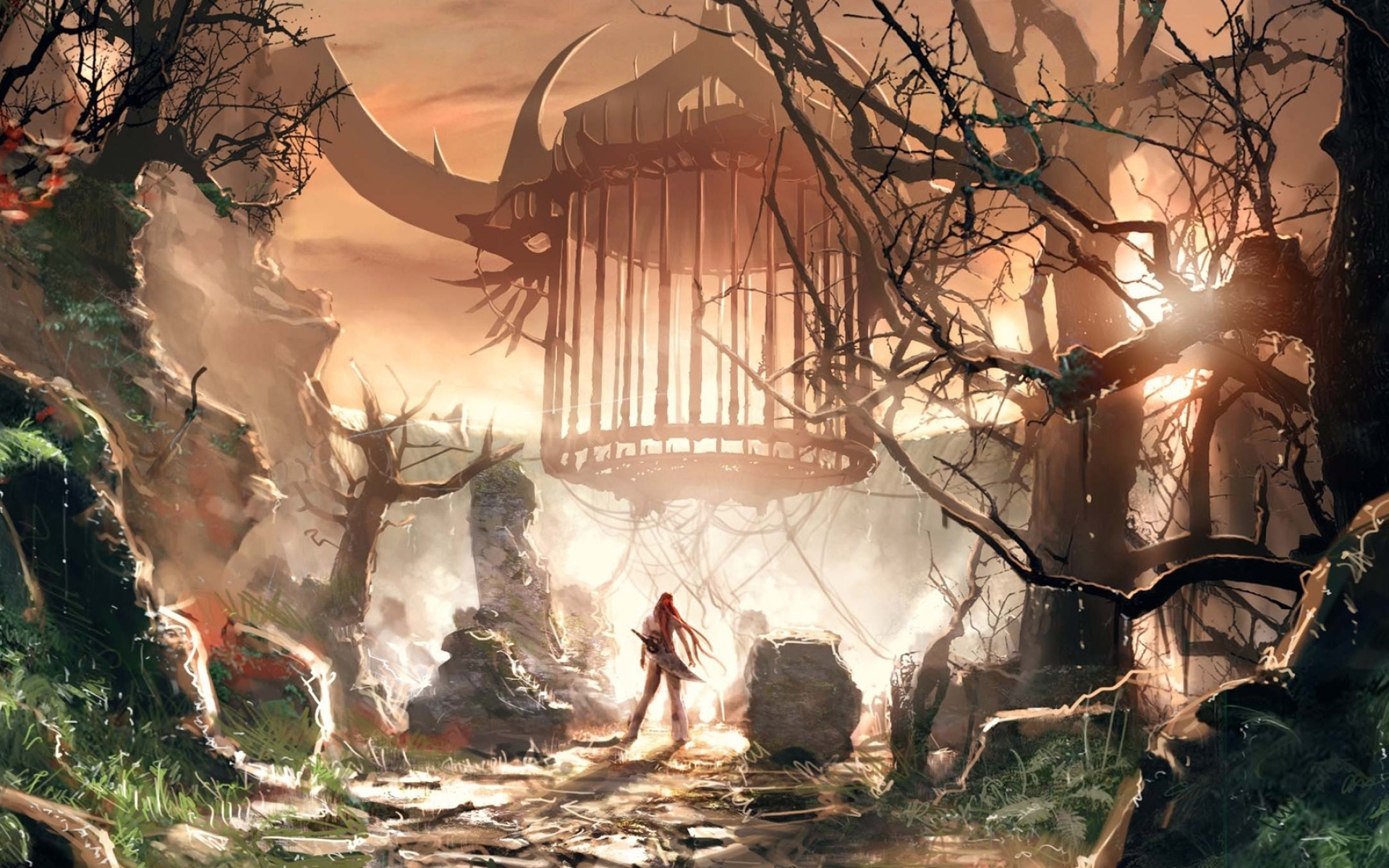 Heavenly Sword gaming art, Fantasy landscape, Epic adventure, Visual masterpiece, 1920x1200 HD Desktop