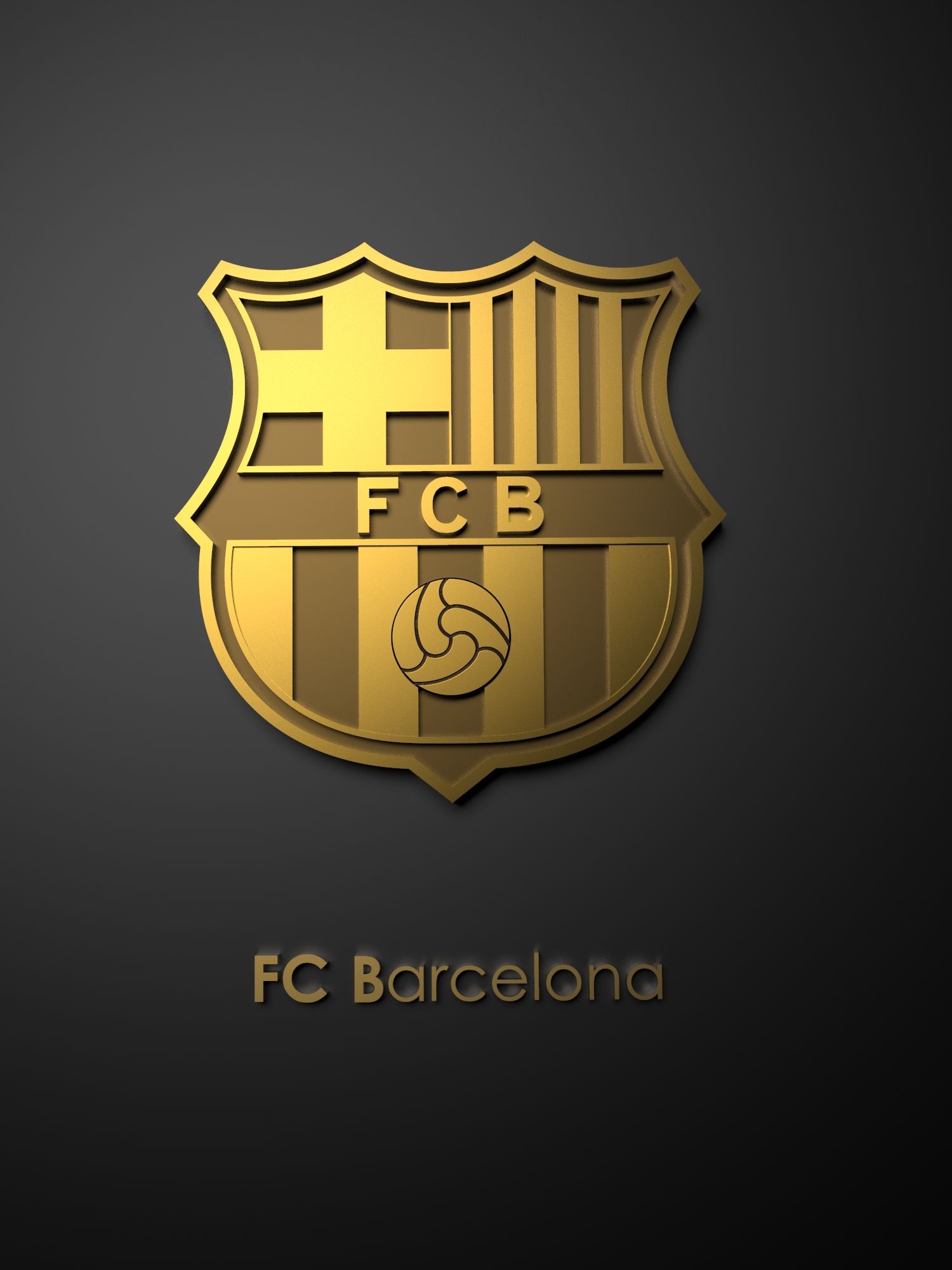 Metallic, Logo Barcelona Wallpaper, 1500x2000 HD Phone