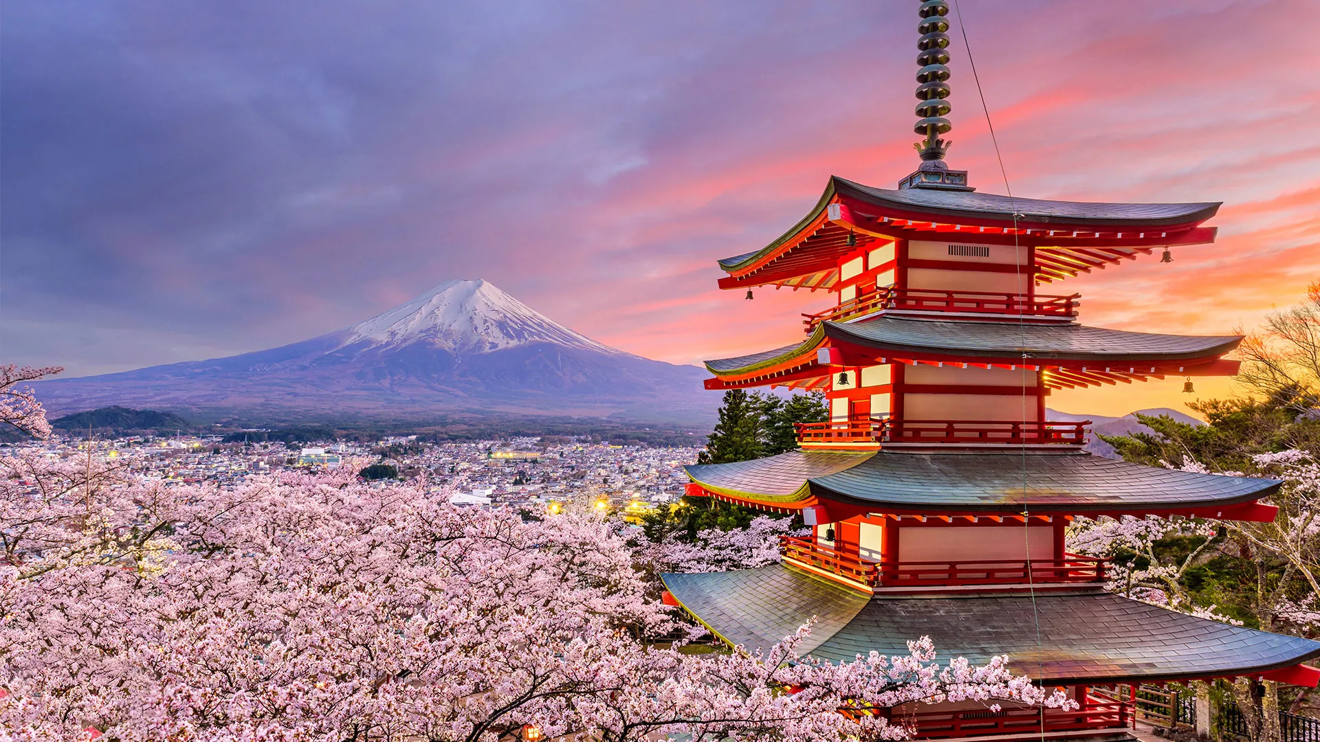 Chureito Pagoda, Tokyo Wallpaper, 1920x1080 Full HD Desktop