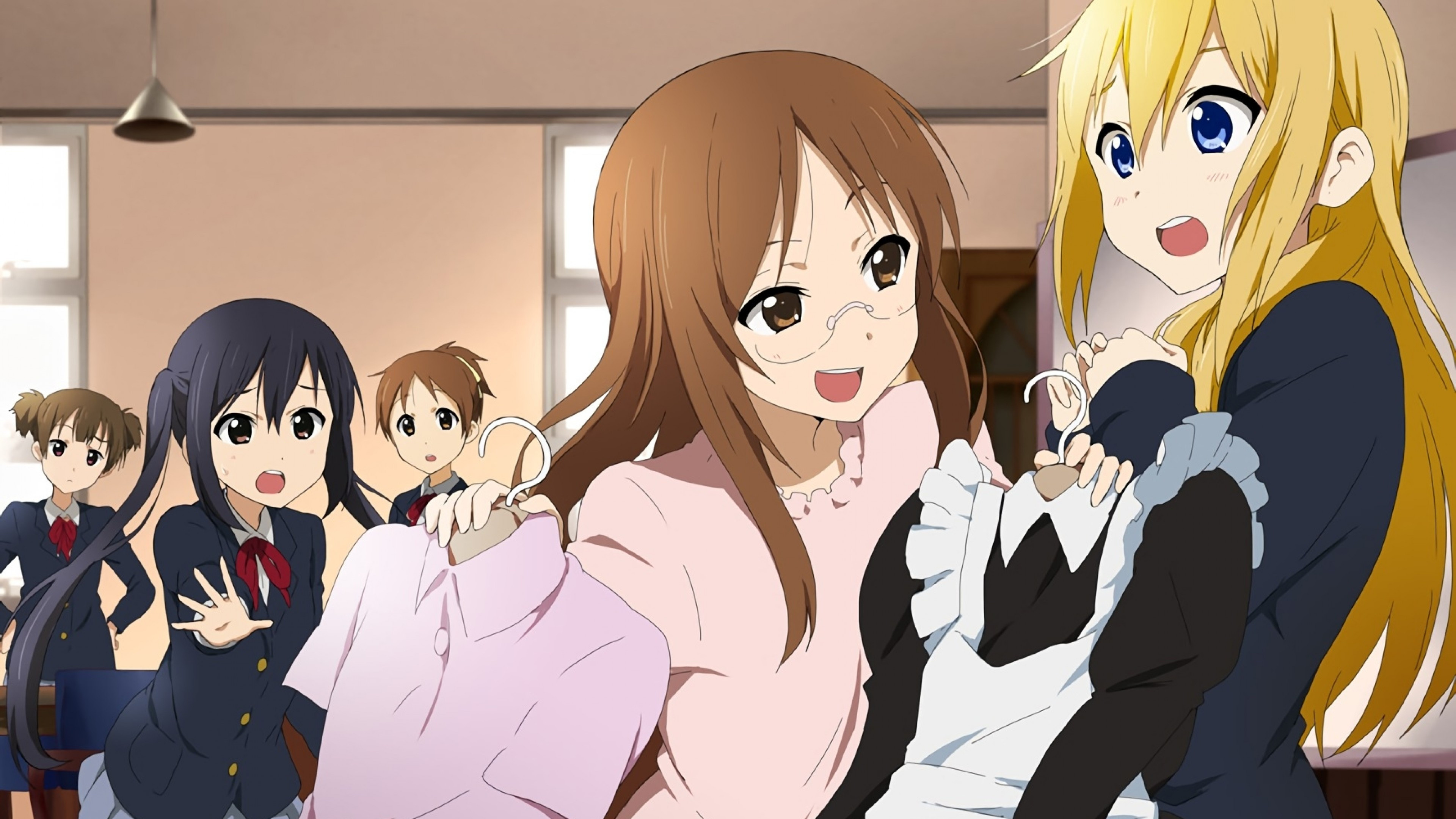 K-On!, Yui Hirasawa, Jun Suzuki, Sawako Yamanaka, 3840x2160 4K Desktop