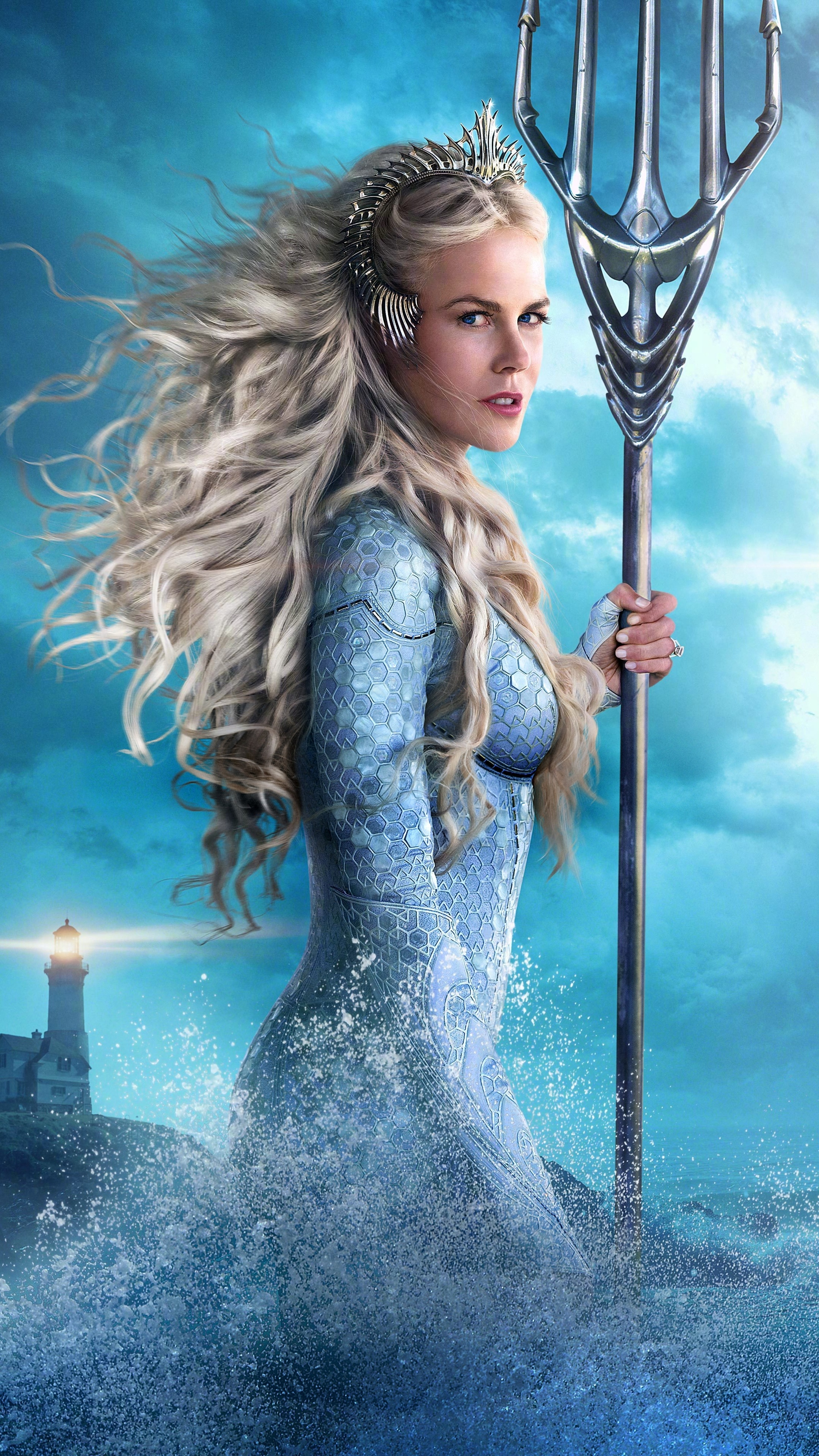 Nicole Kidman, Aquaman movie, Sony Xperia X, XZ, 2160x3840 4K Phone