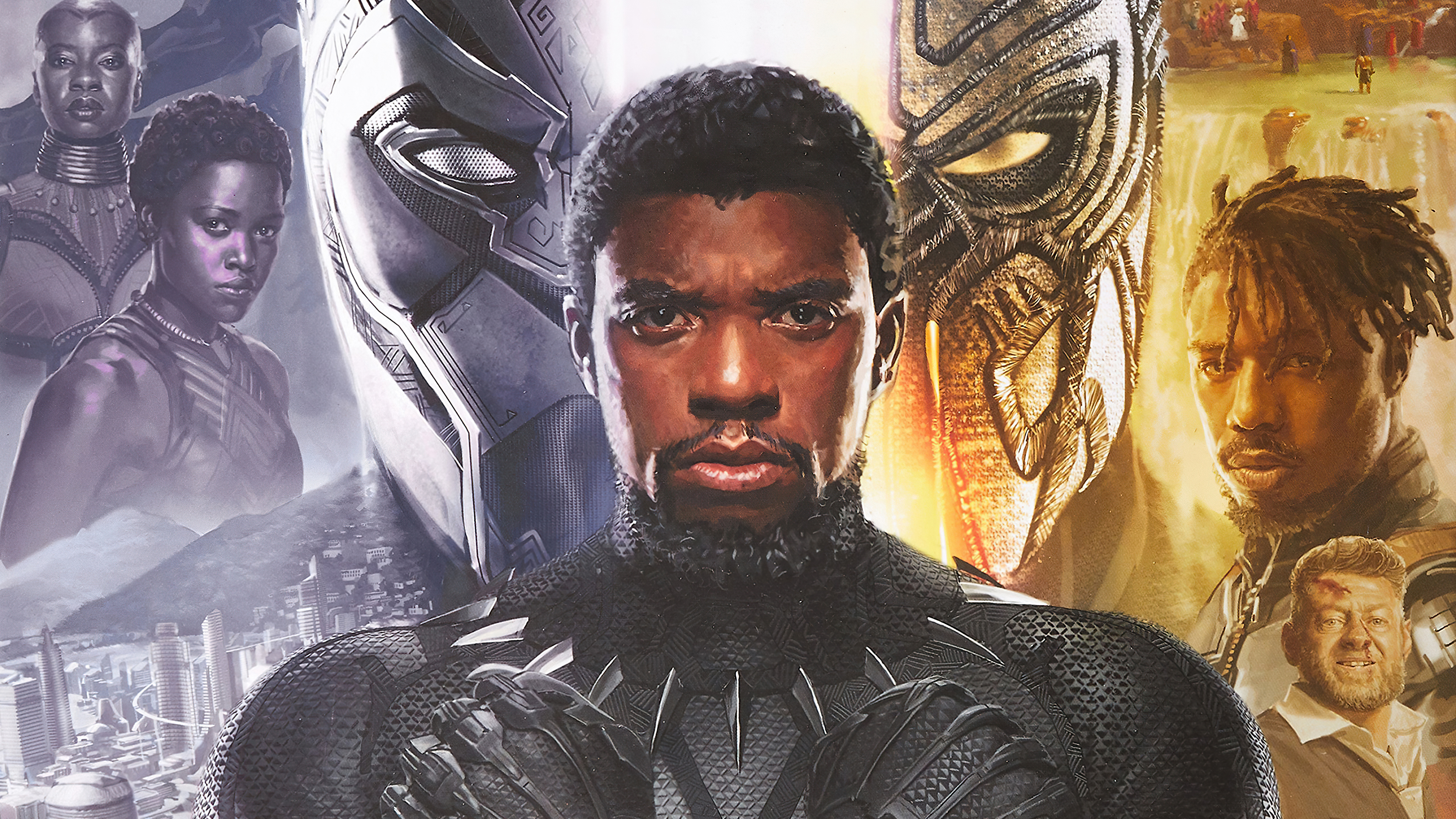 T'Challa, Ultra HD wallpaper, Black Panther character, High definition, 3840x2160 4K Desktop