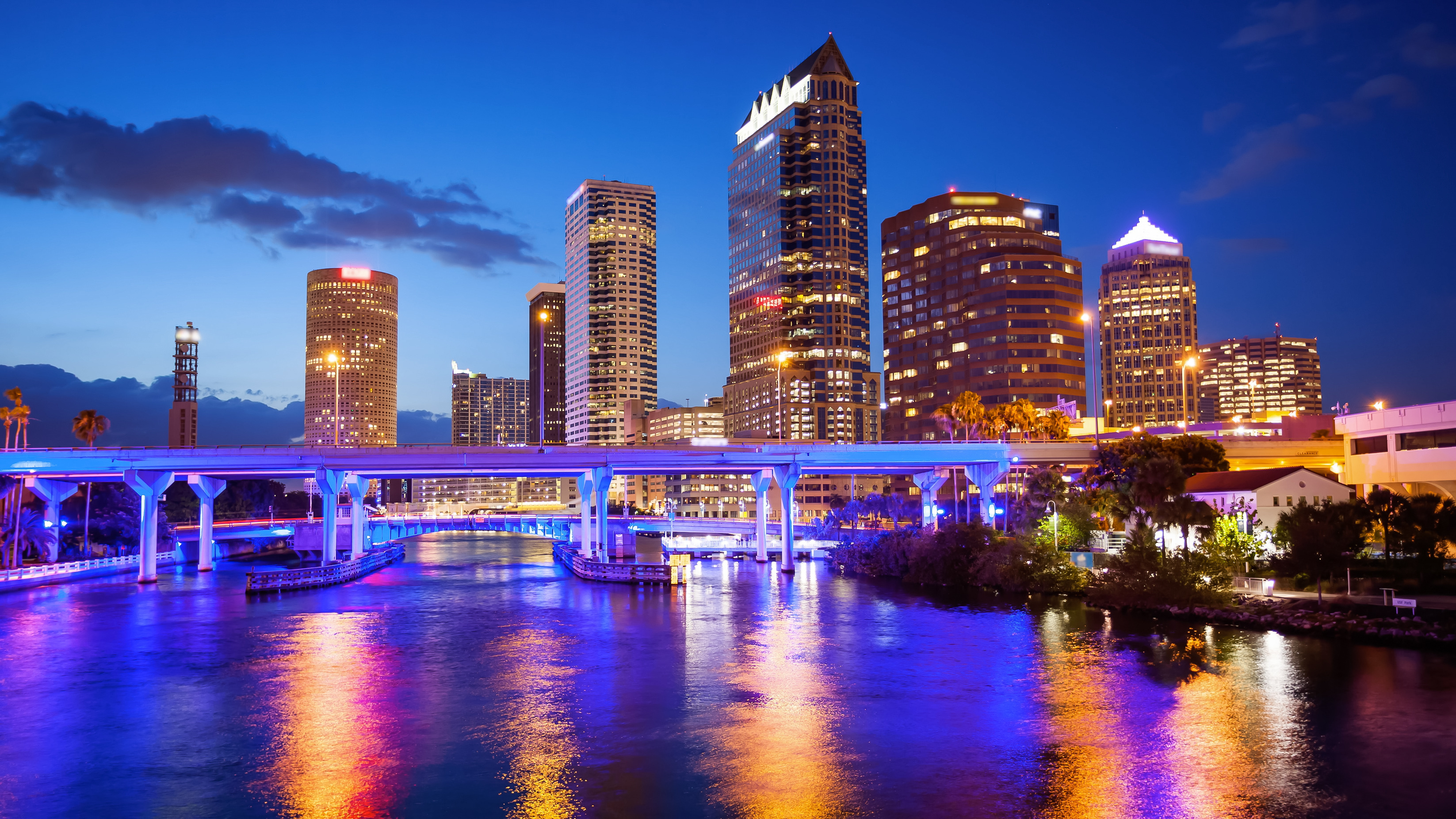 Tampa Skyline, Lag in job growth, 3300x1860 HD Desktop