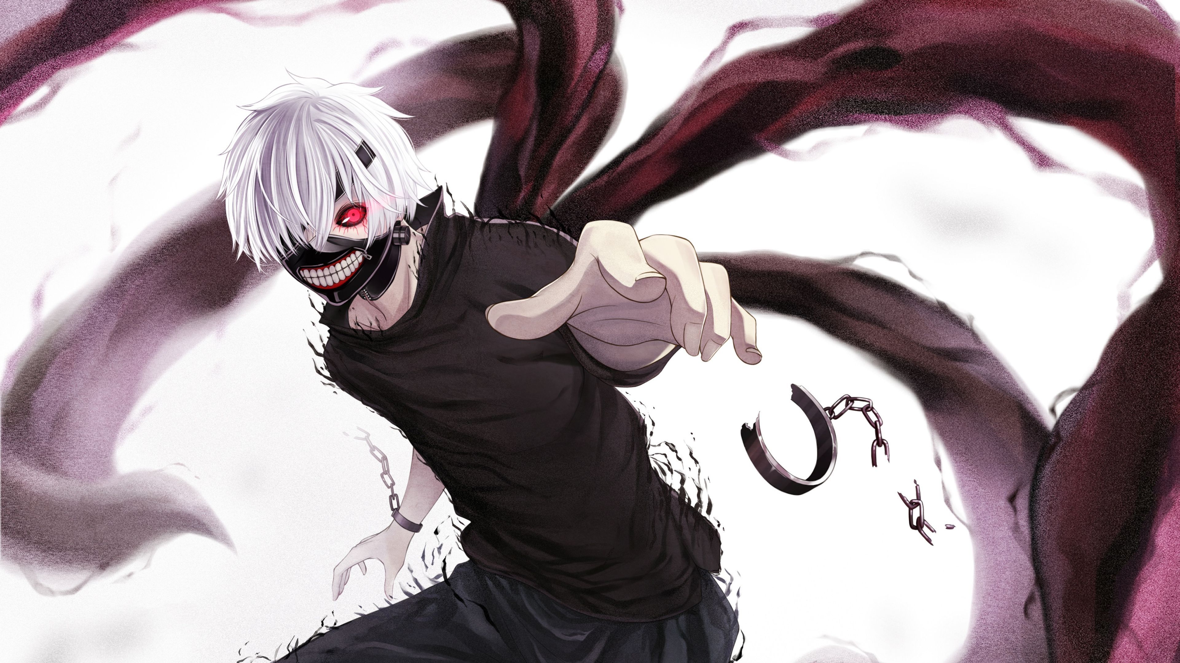 Ken Kaneki, Rise and 4K, Kaneki wallpapers, Dark theme, 3840x2160 4K Desktop