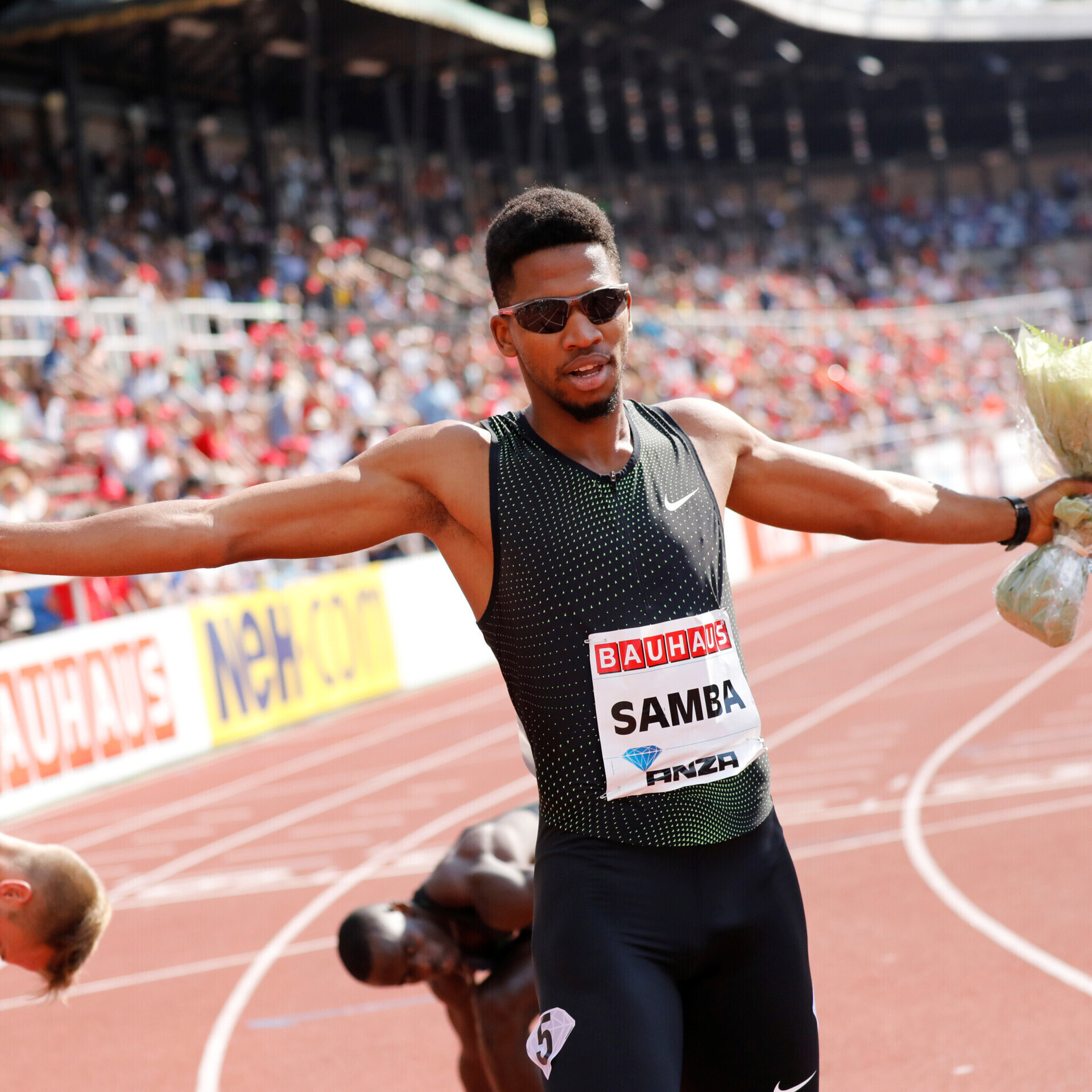 Abderrahman Samba, Record-breaking feat, Sub-47 second run, Estonian athletics, 1920x1920 HD Phone