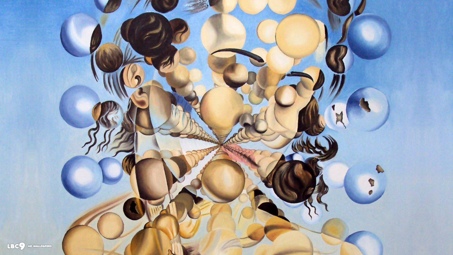 Galatea of the Spheres, Salvador Dali Wallpaper, 1920x1080 Full HD Desktop