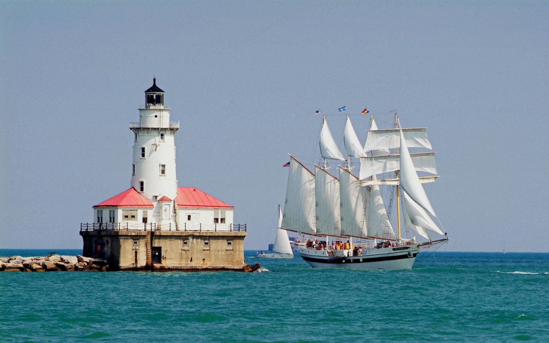 Lighthouses, Ocean, Jetty, Wallpaper, 1920x1200 HD Desktop