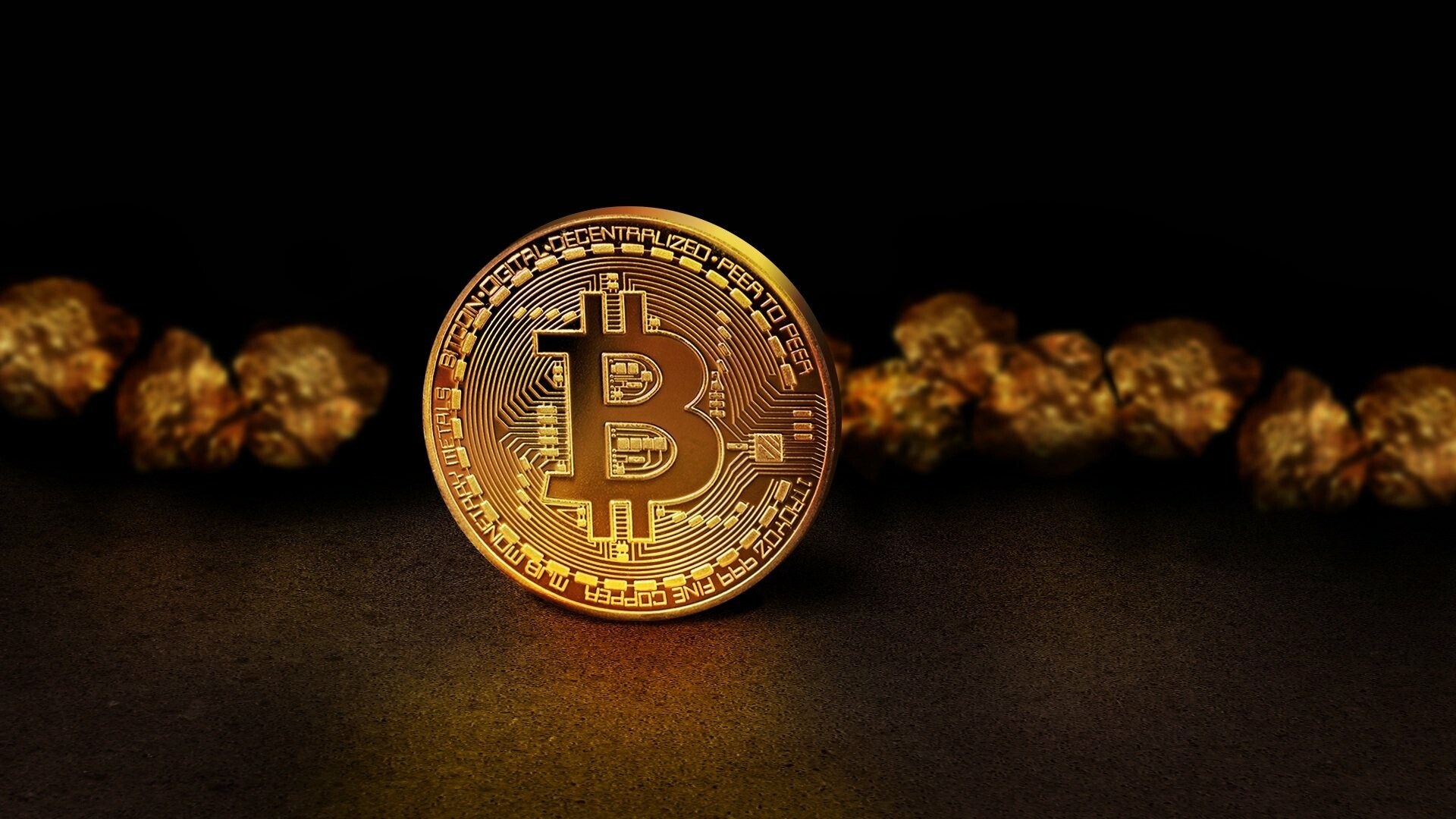 Bitcoin gold, High definition wallpaper, Digital currency, Wealth concept, 1920x1080 Full HD Desktop