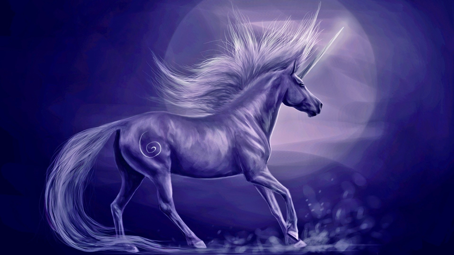 HD unicorn wallpaper, High-definition imagery, Legendary beings, Vibrant colors, 1920x1080 Full HD Desktop