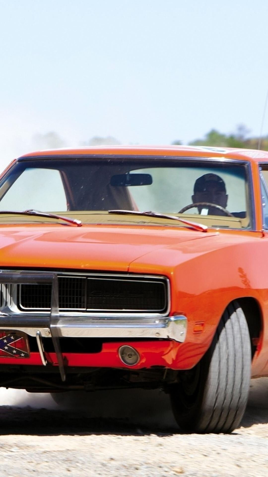 General Lee Car, Dukes of Hazzard, Muscle car wallpaper, Desktop tribute, 1080x1920 Full HD Phone